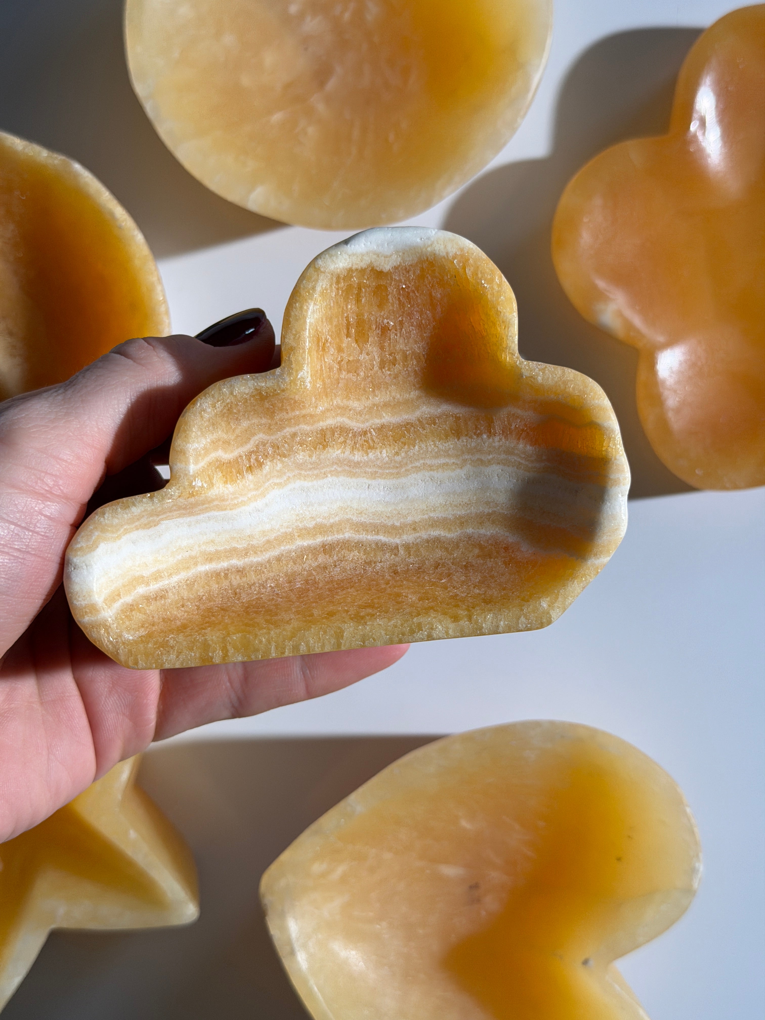 Orangen Calcit Schale 🍊