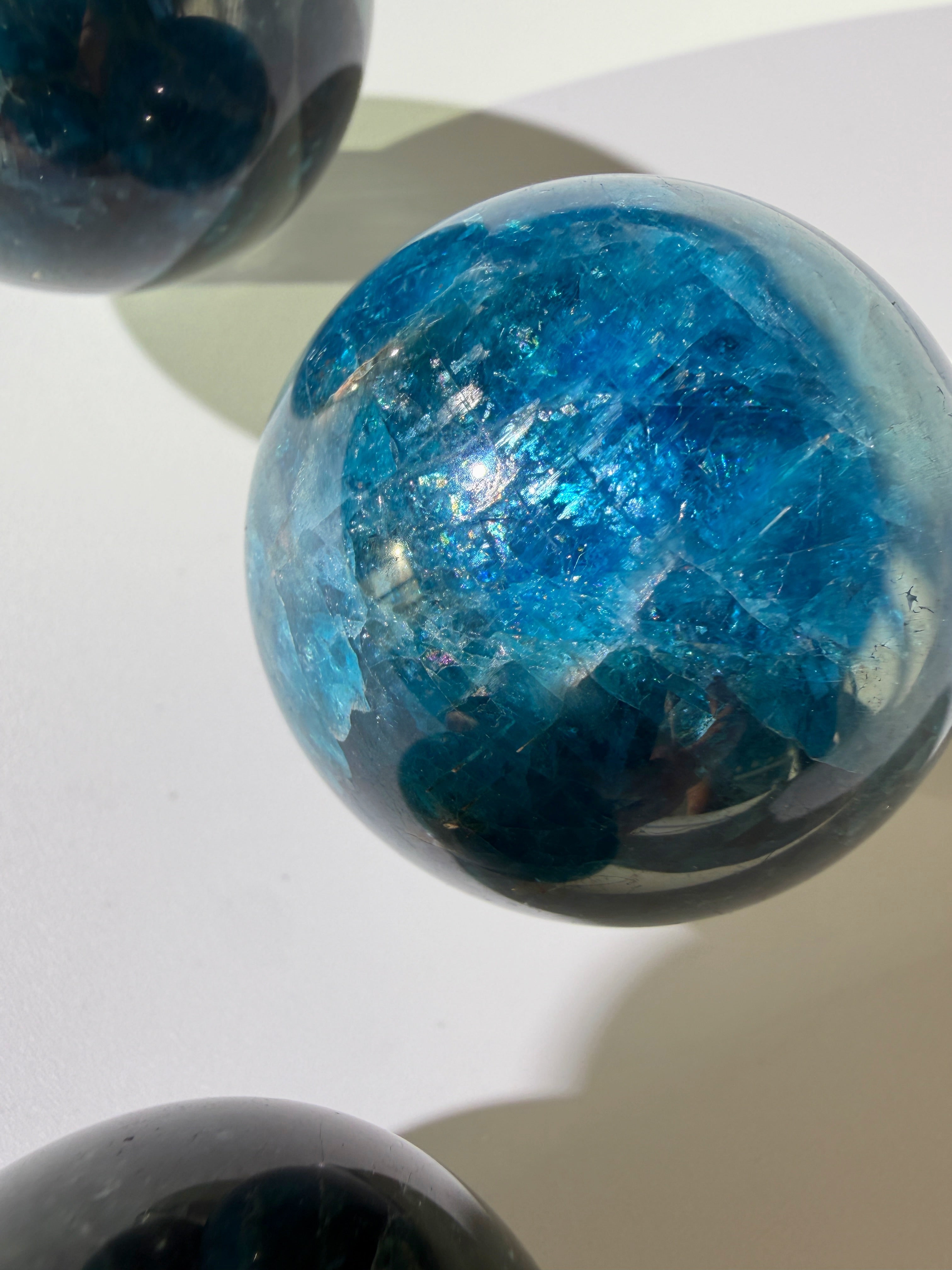 Galaxy Apatit Kugel mit Flash
