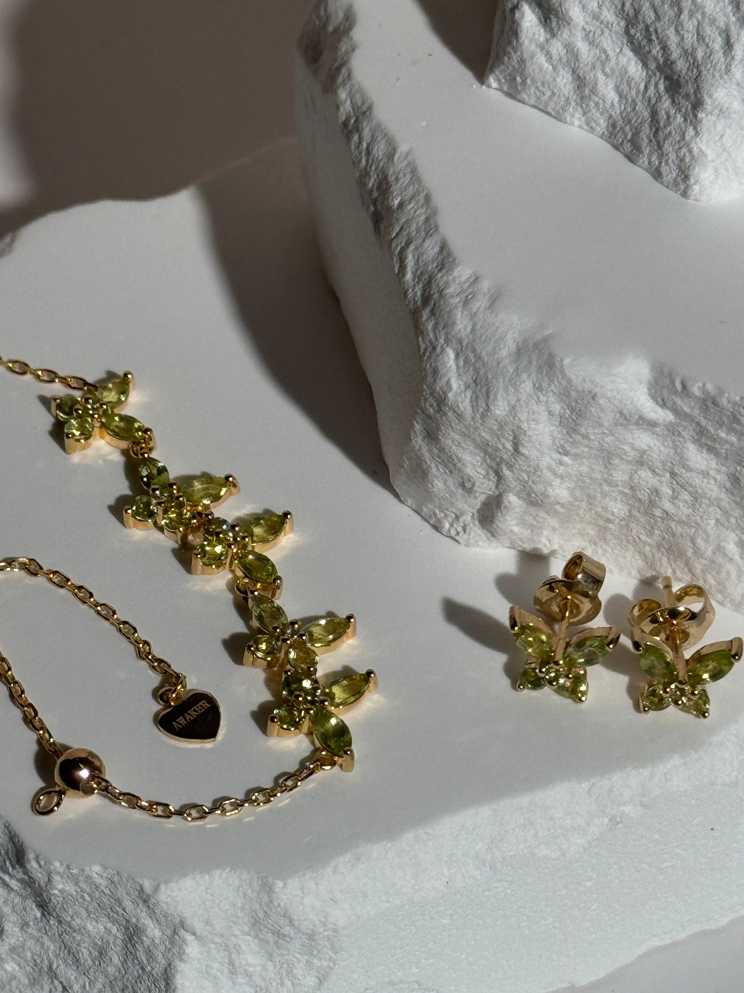 Peridot Ohrstecker „Butterfly“