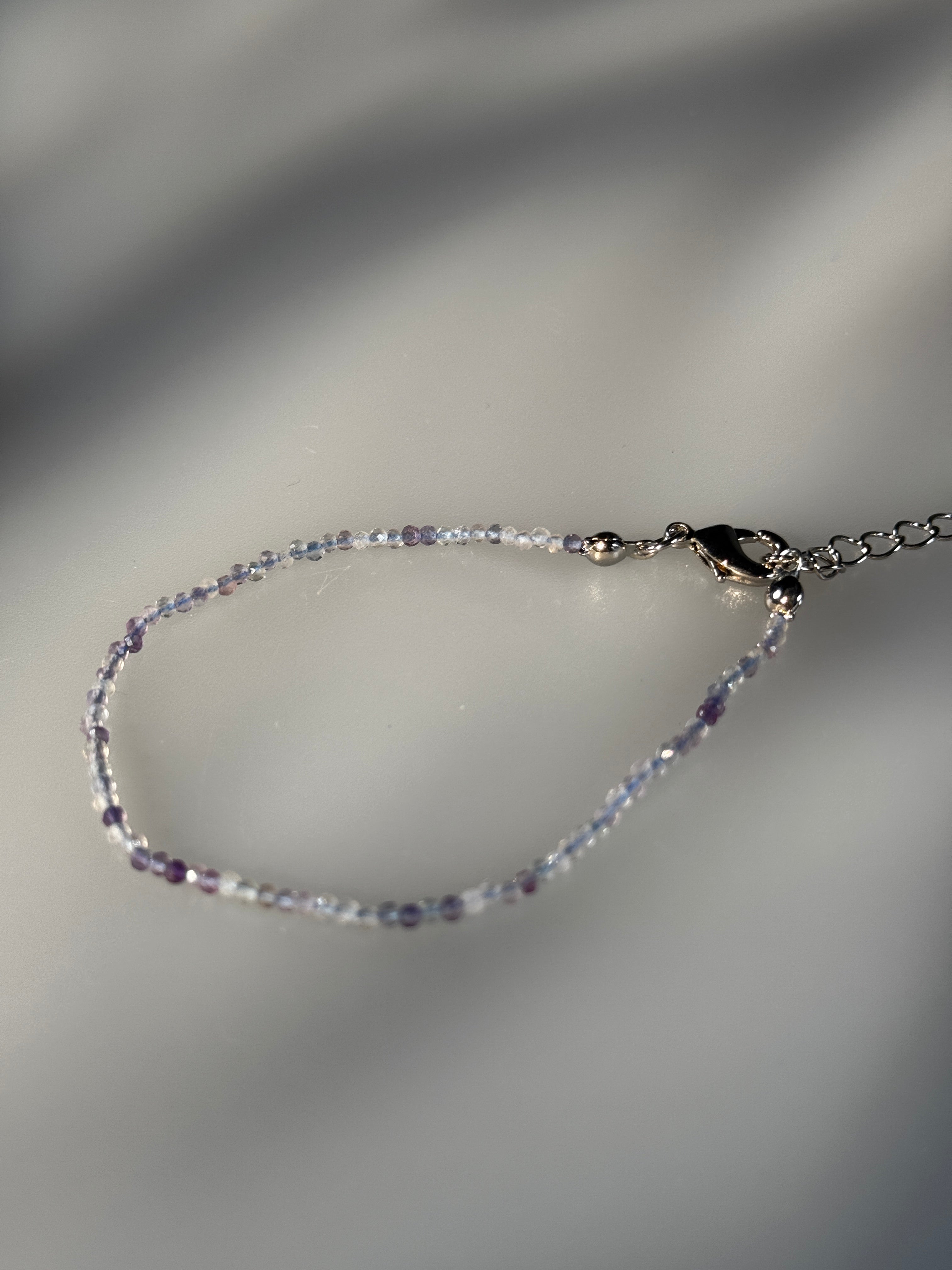 Fluorit Blau Armband mit Verlängerung