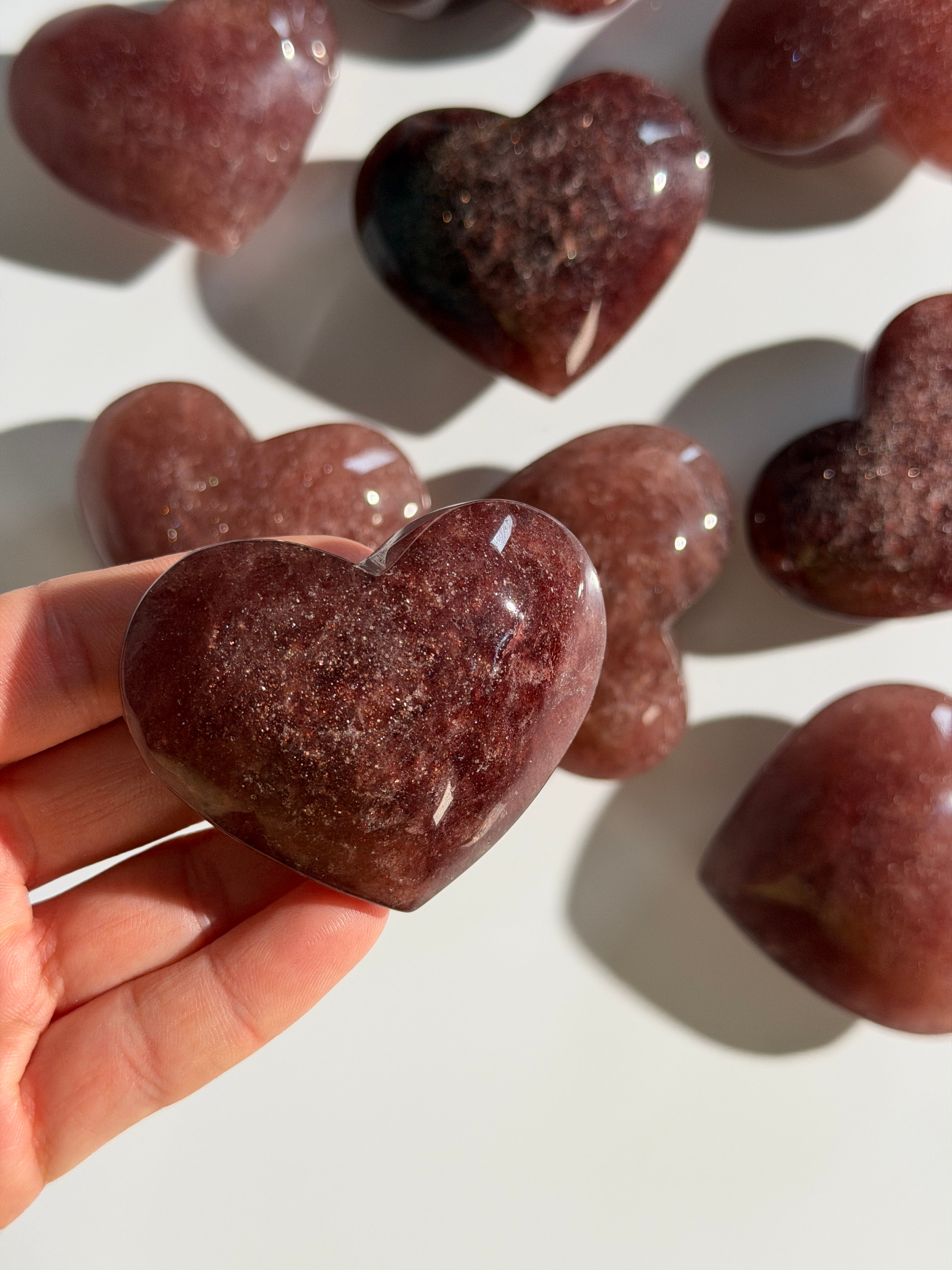 Erdbeerquarz Herz