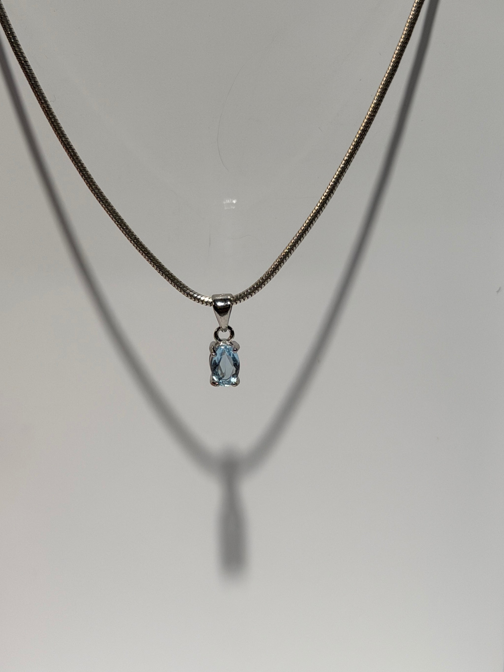 Aquamarin Anhänger | 925 Sterling Silber