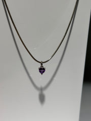 Amethyst Anhänger - Heart | 925 Sterling Silber