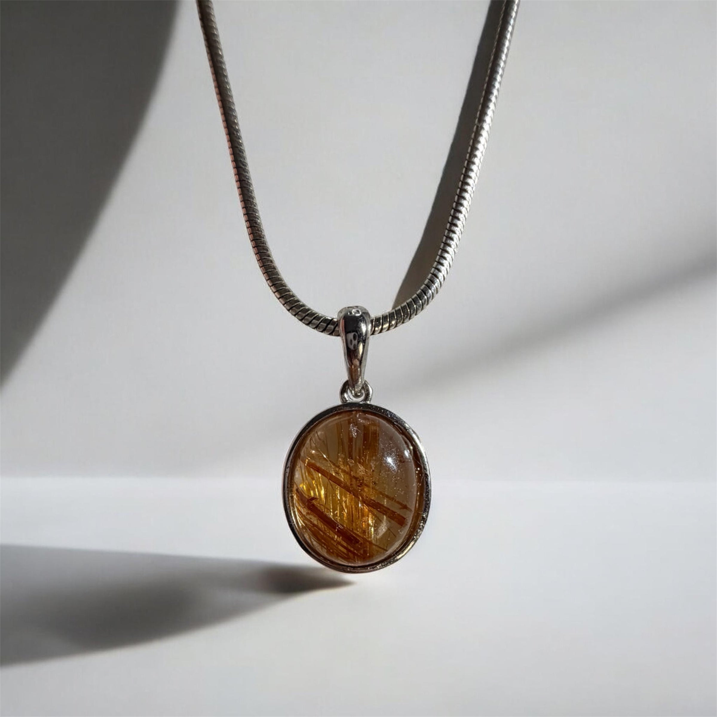 Rutilquarz Anhänger | 925 Sterling Silber