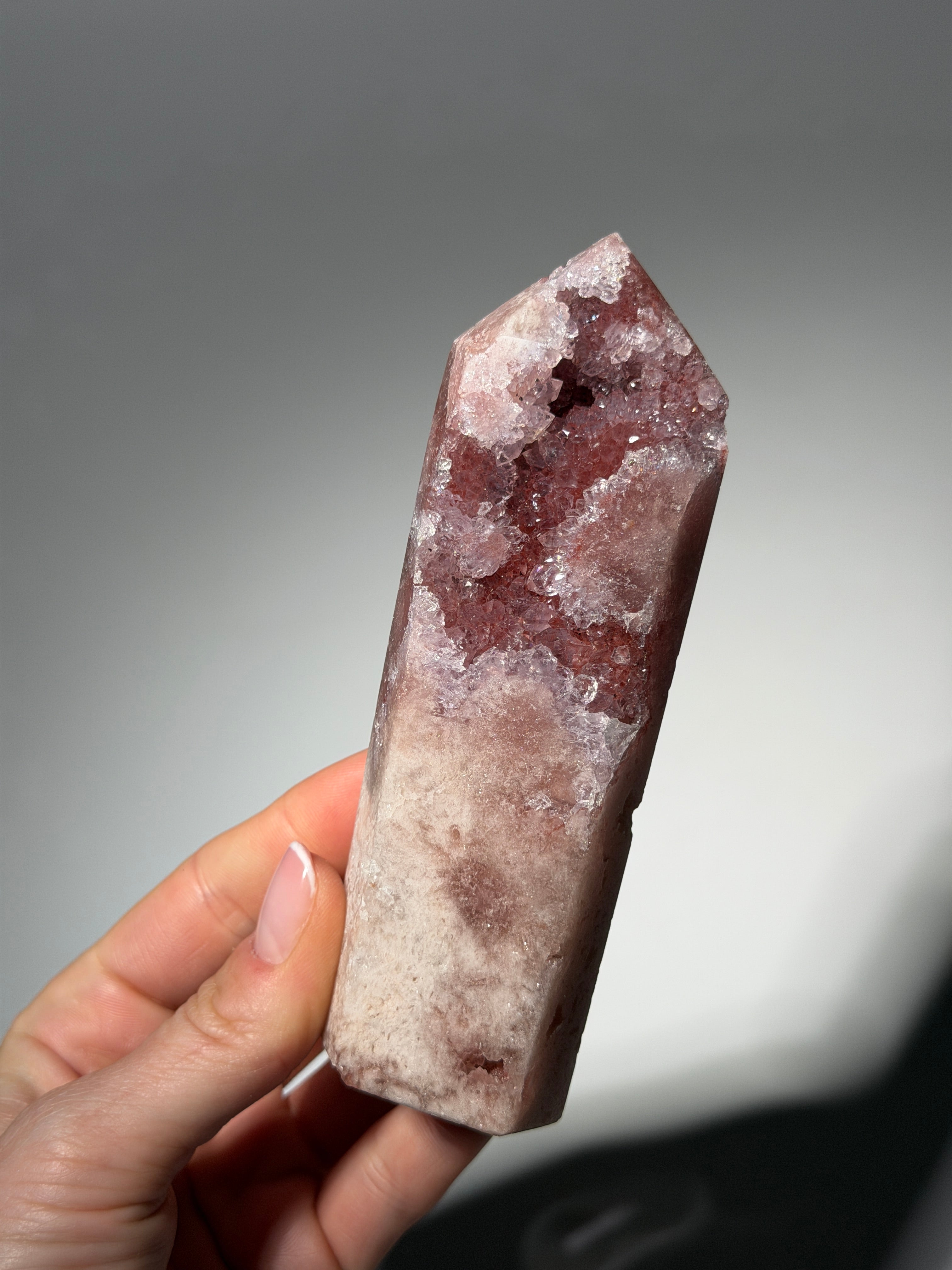 Raspberry Pink Amethyst Obelisk / l