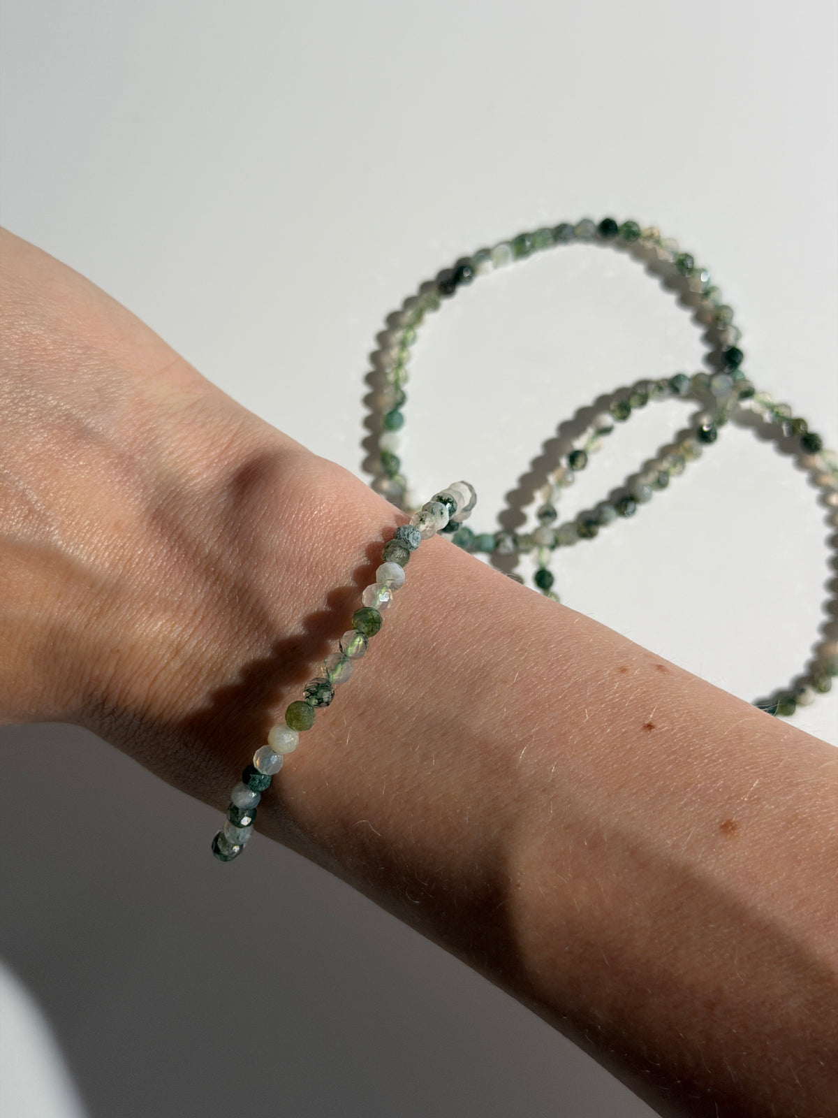 Moosachat Armband Facettiert