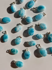 Larimar Anhänger | Freeform | 925 Sterling Silber