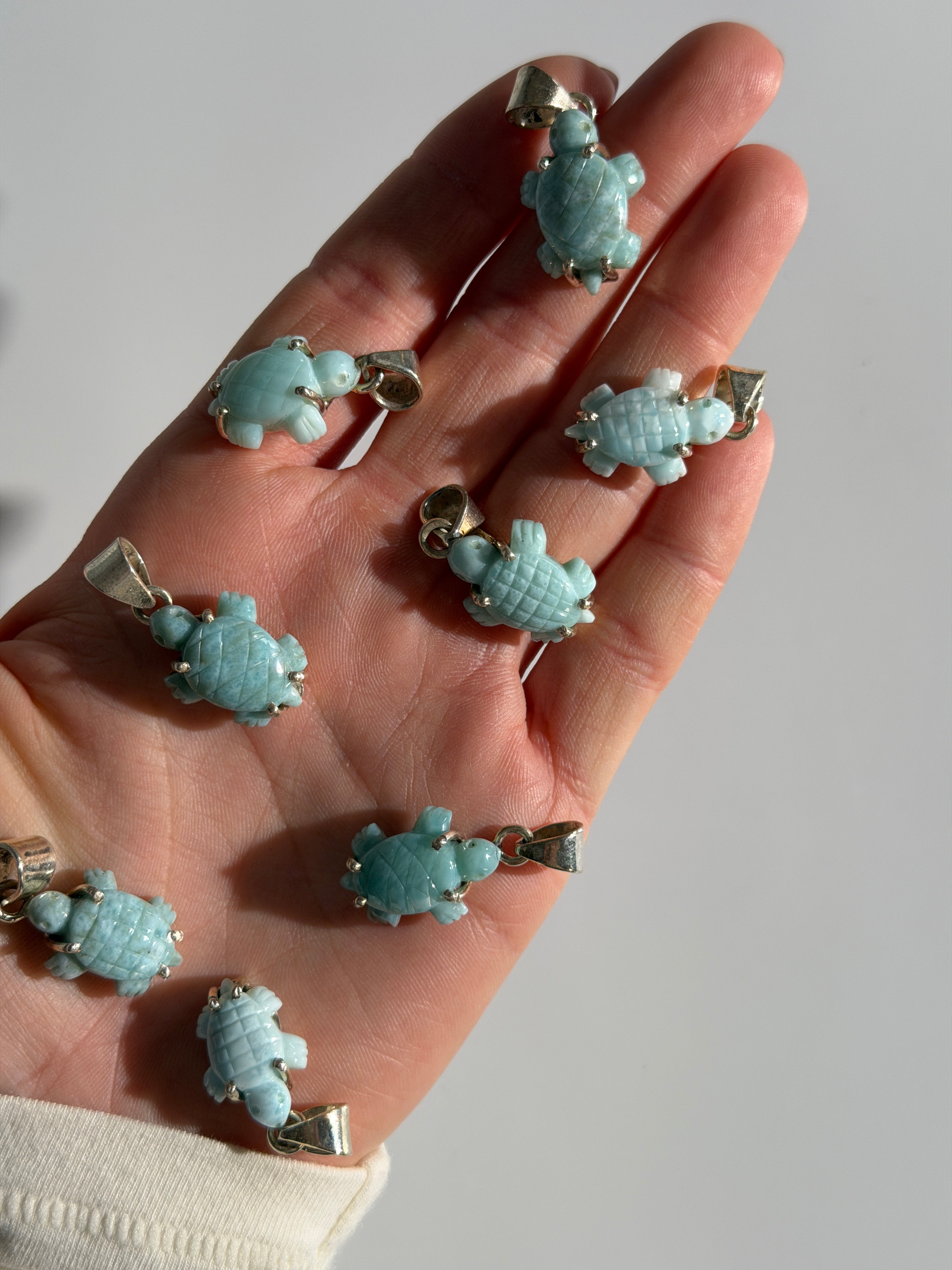Larimar Anhänger Schildkröte