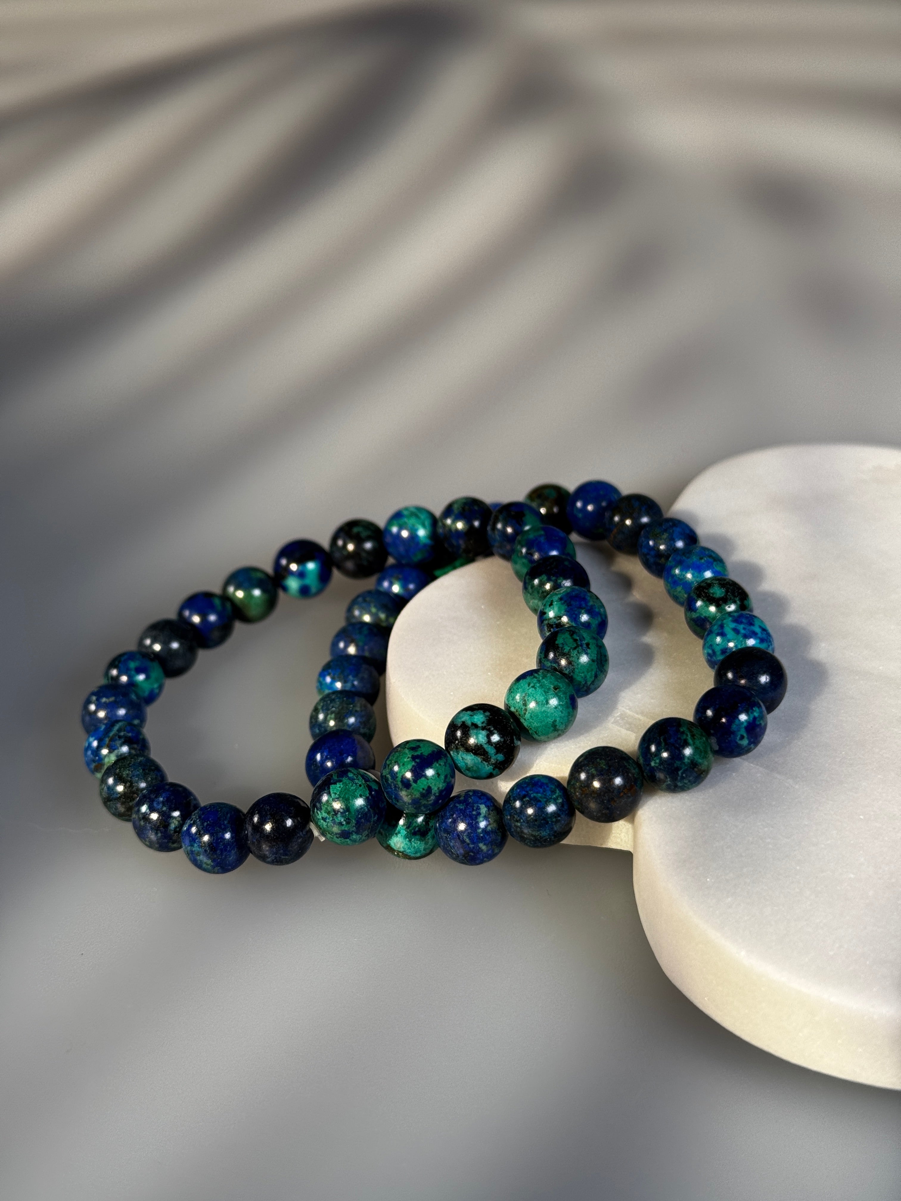 Azurit mit Malachit Kugelarmband