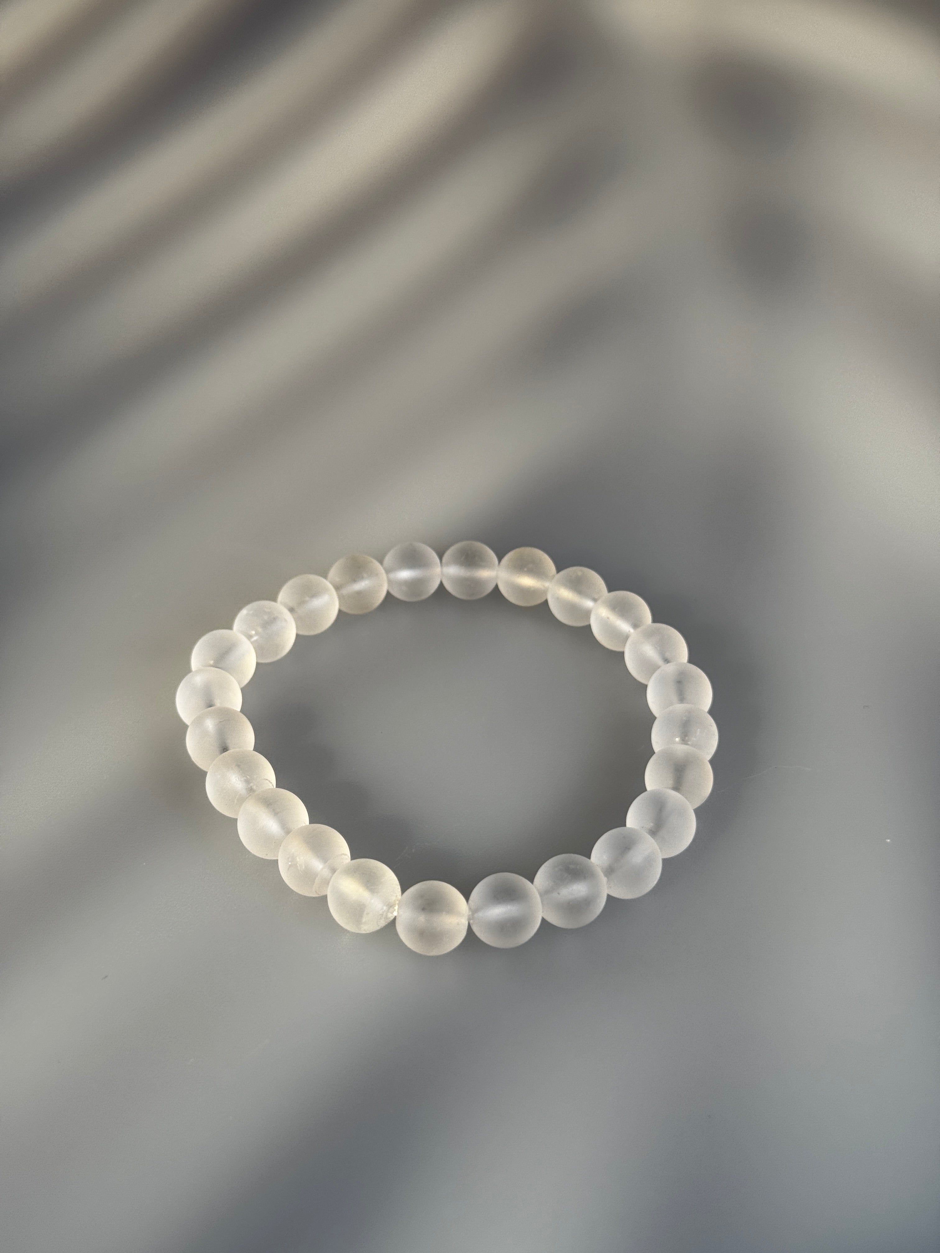 Bergkristall Kugelarmband Matt