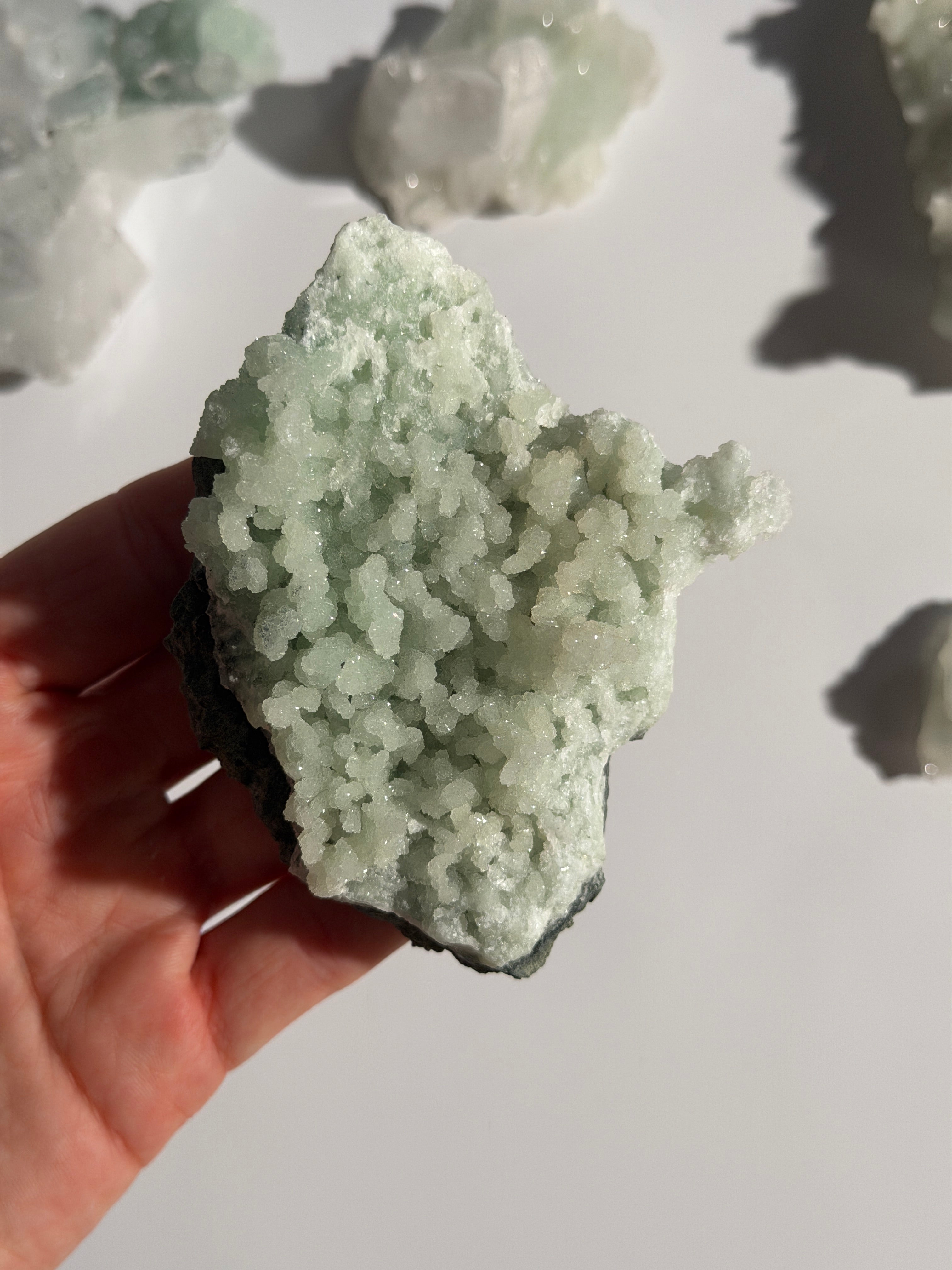 Prehnit mit Quarz Cluster | Rare