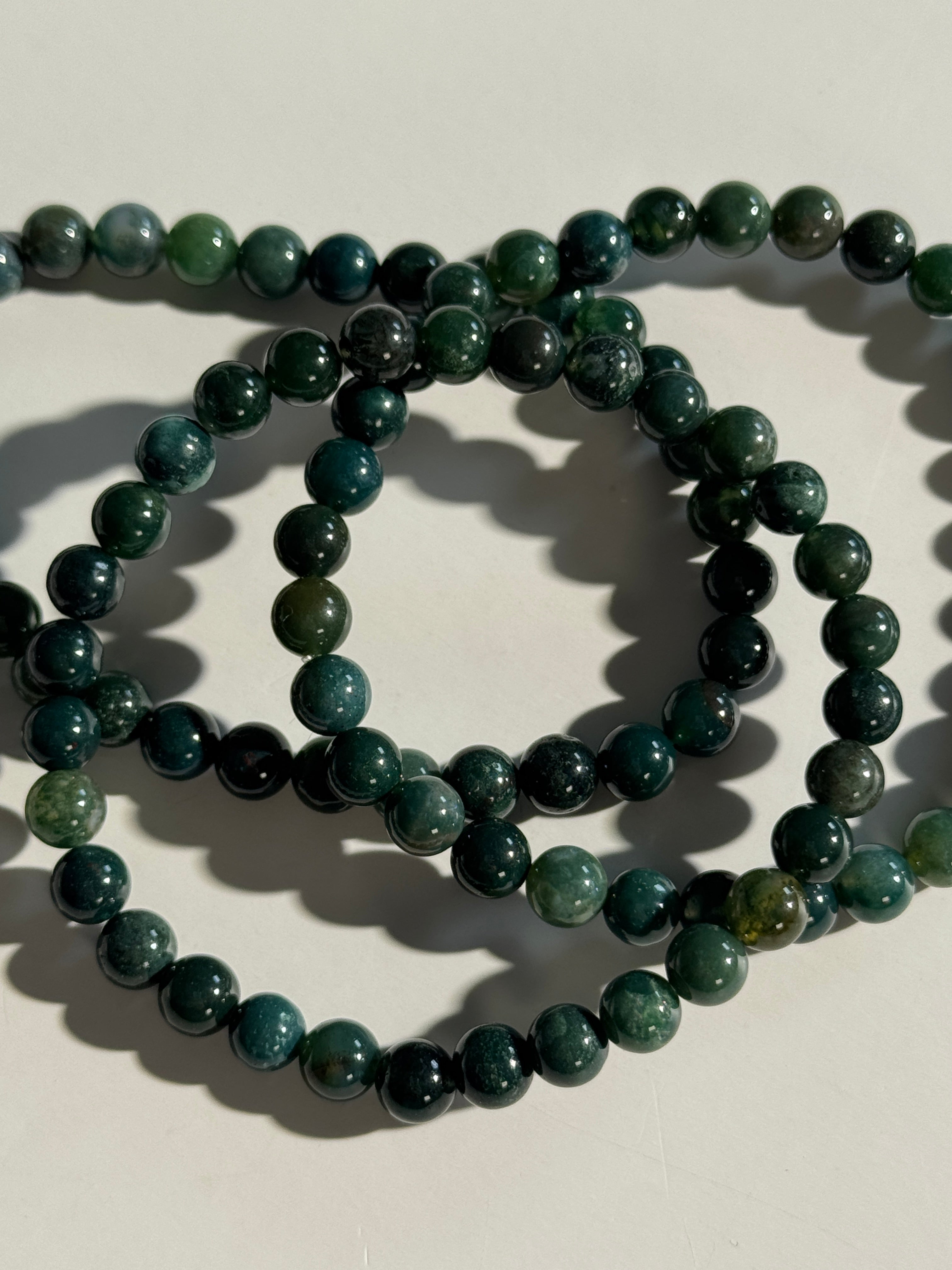 Moosachat Kugelarmband Medium