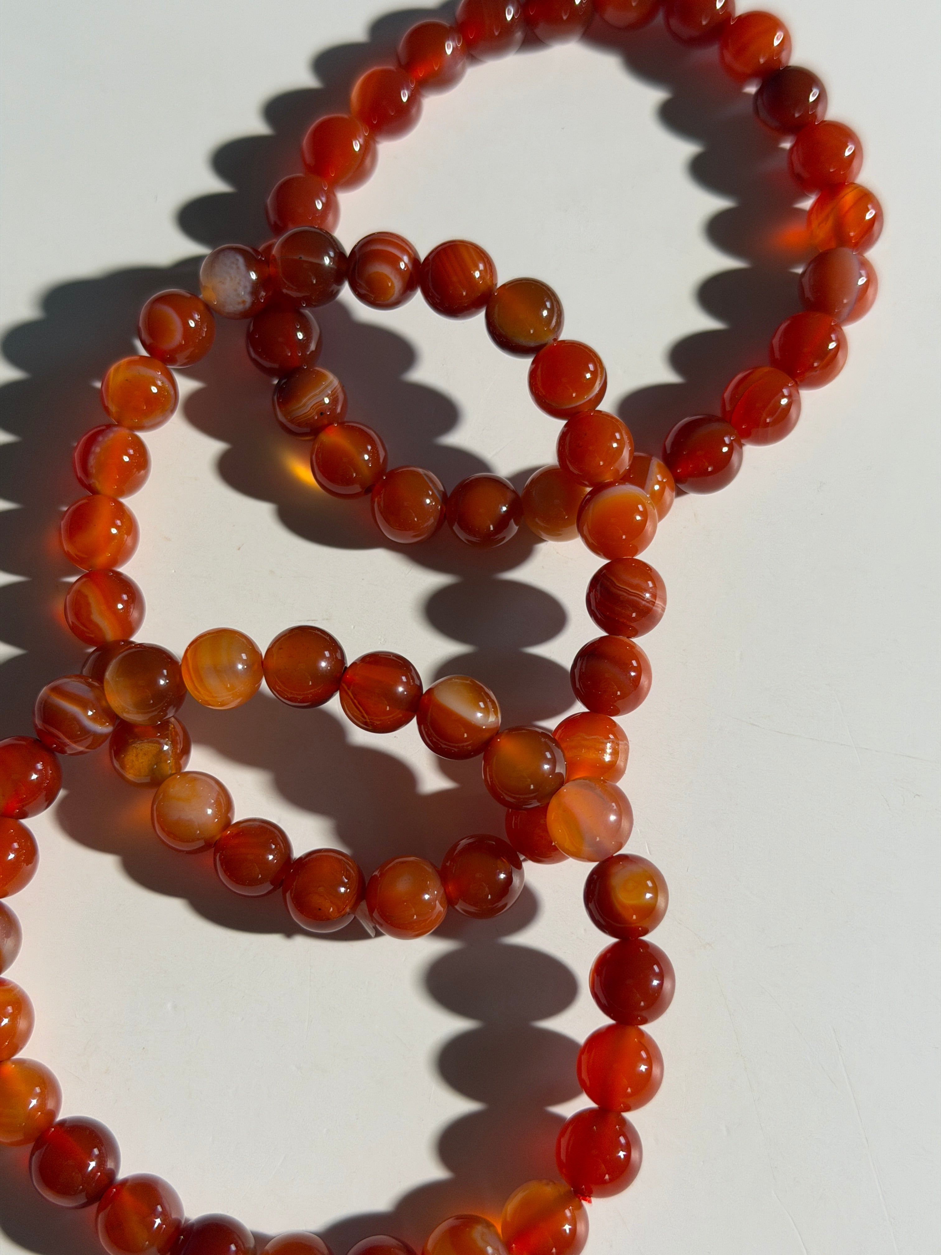 Roter Achat Kugelarmband