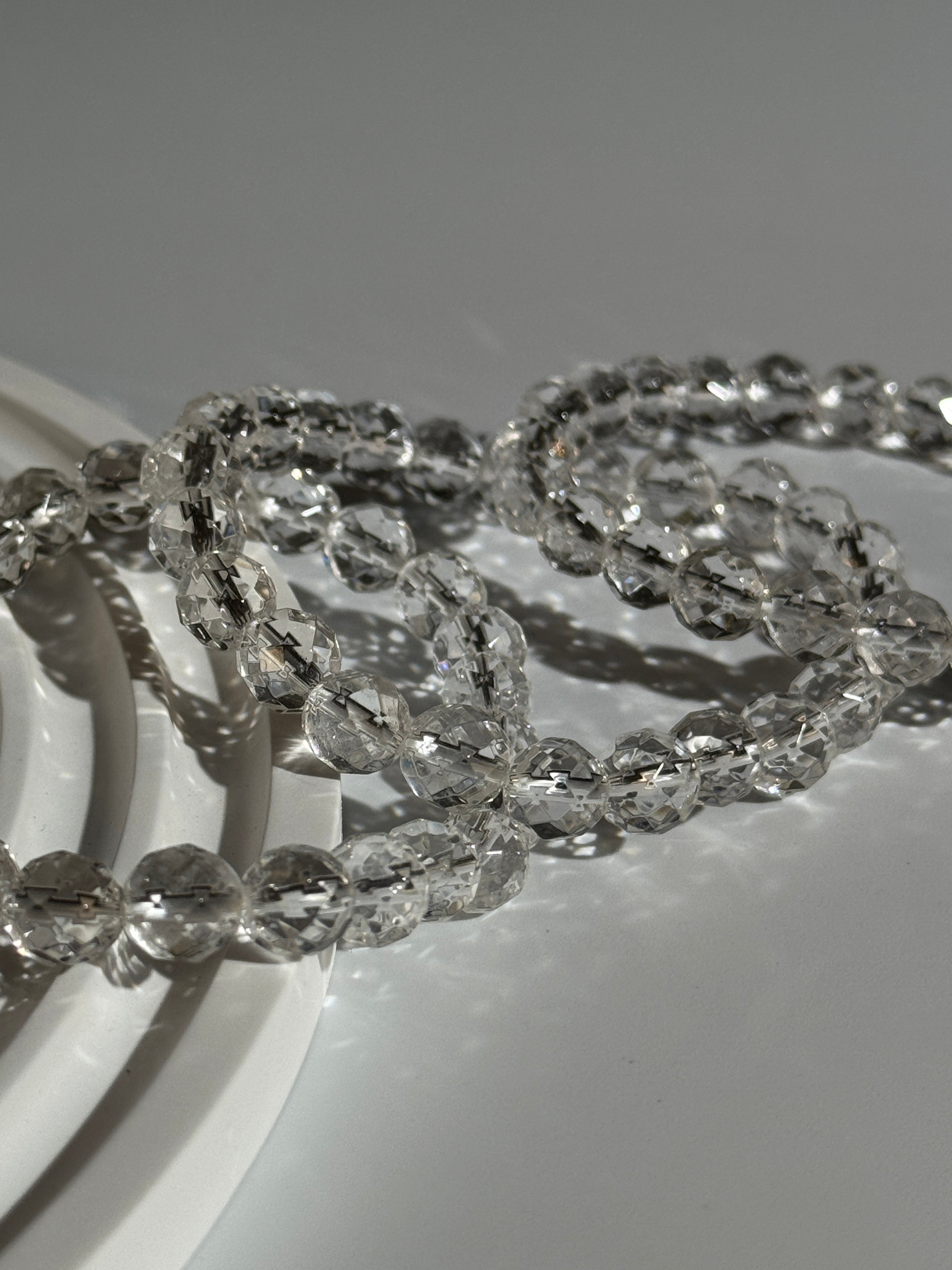 Bergkristall Kugelarmband facettiert