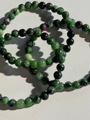 Rubin in Zoisit Kugelarmband