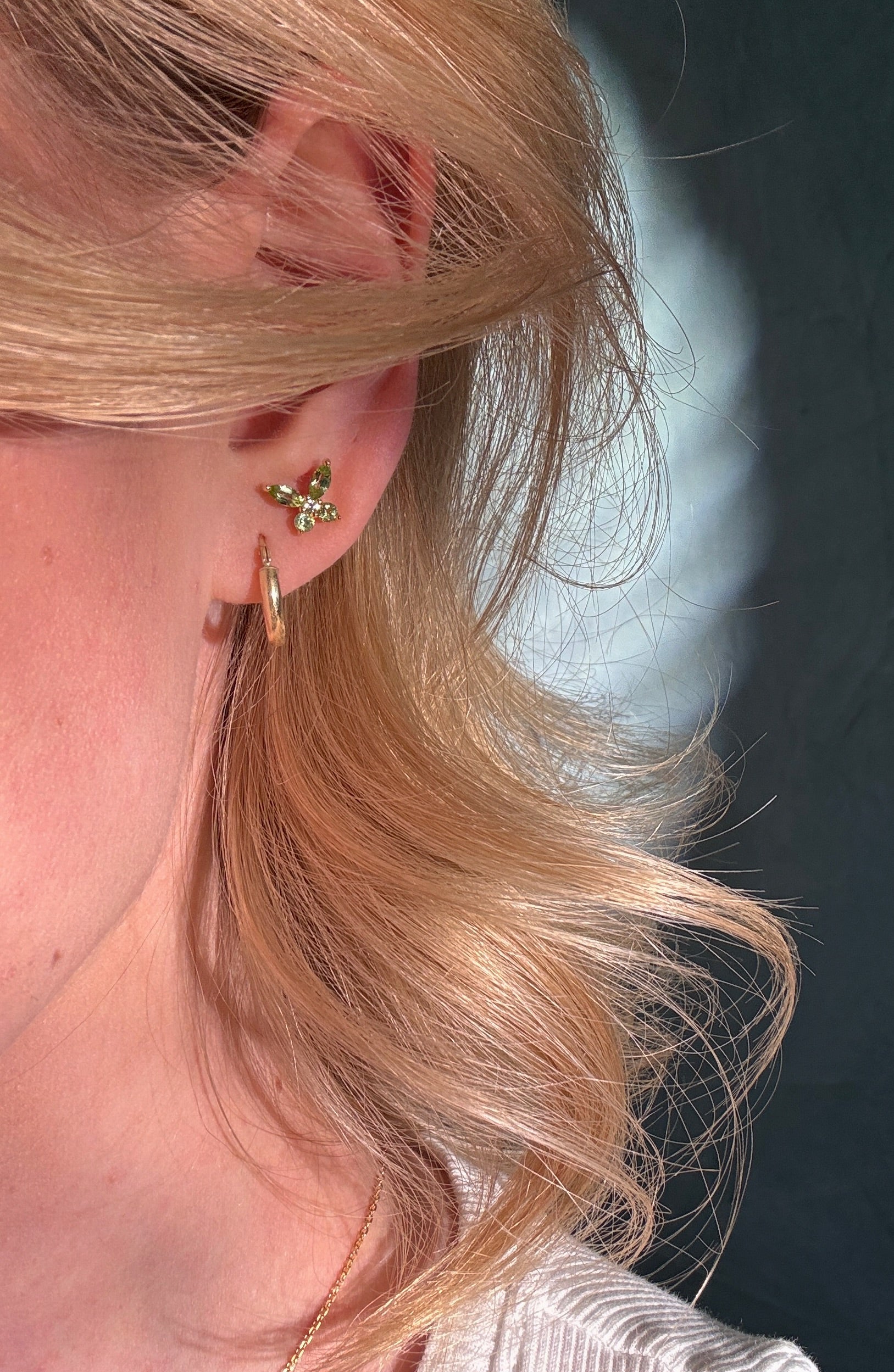 Peridot Ohrstecker „Butterfly“