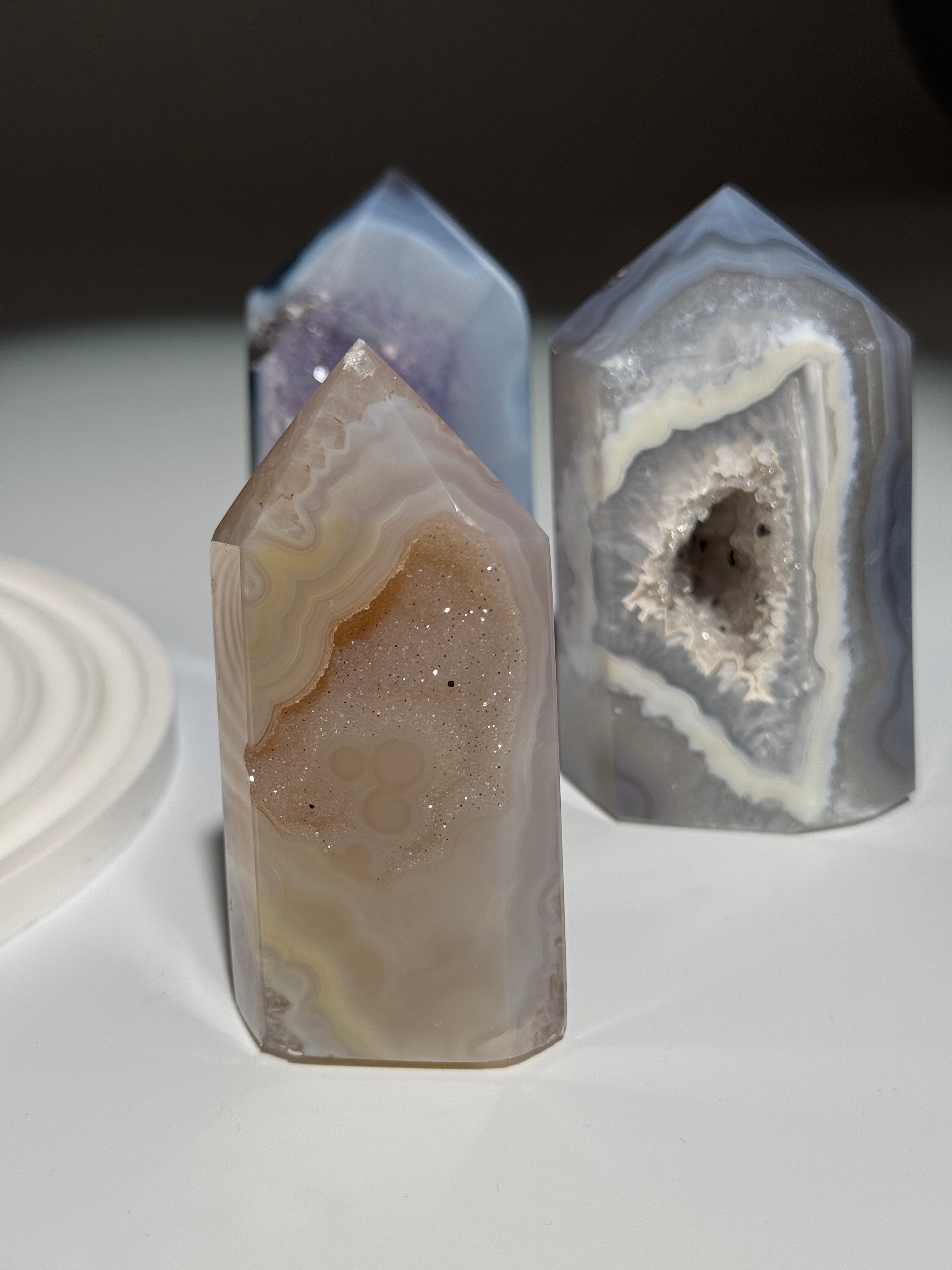 Druzy Achat Turm Medium