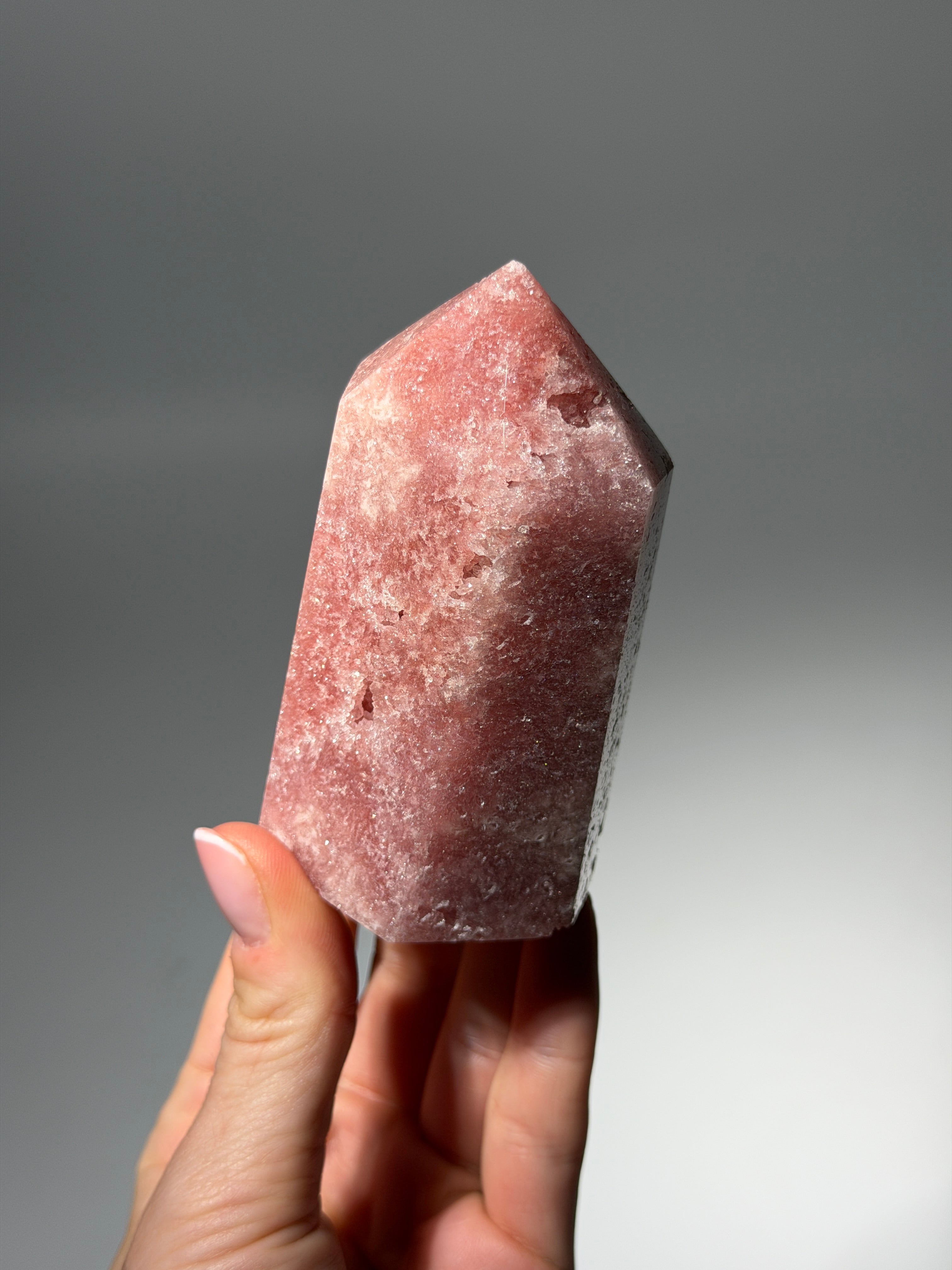 Raspberry Pink Amethyst Obelisk / m