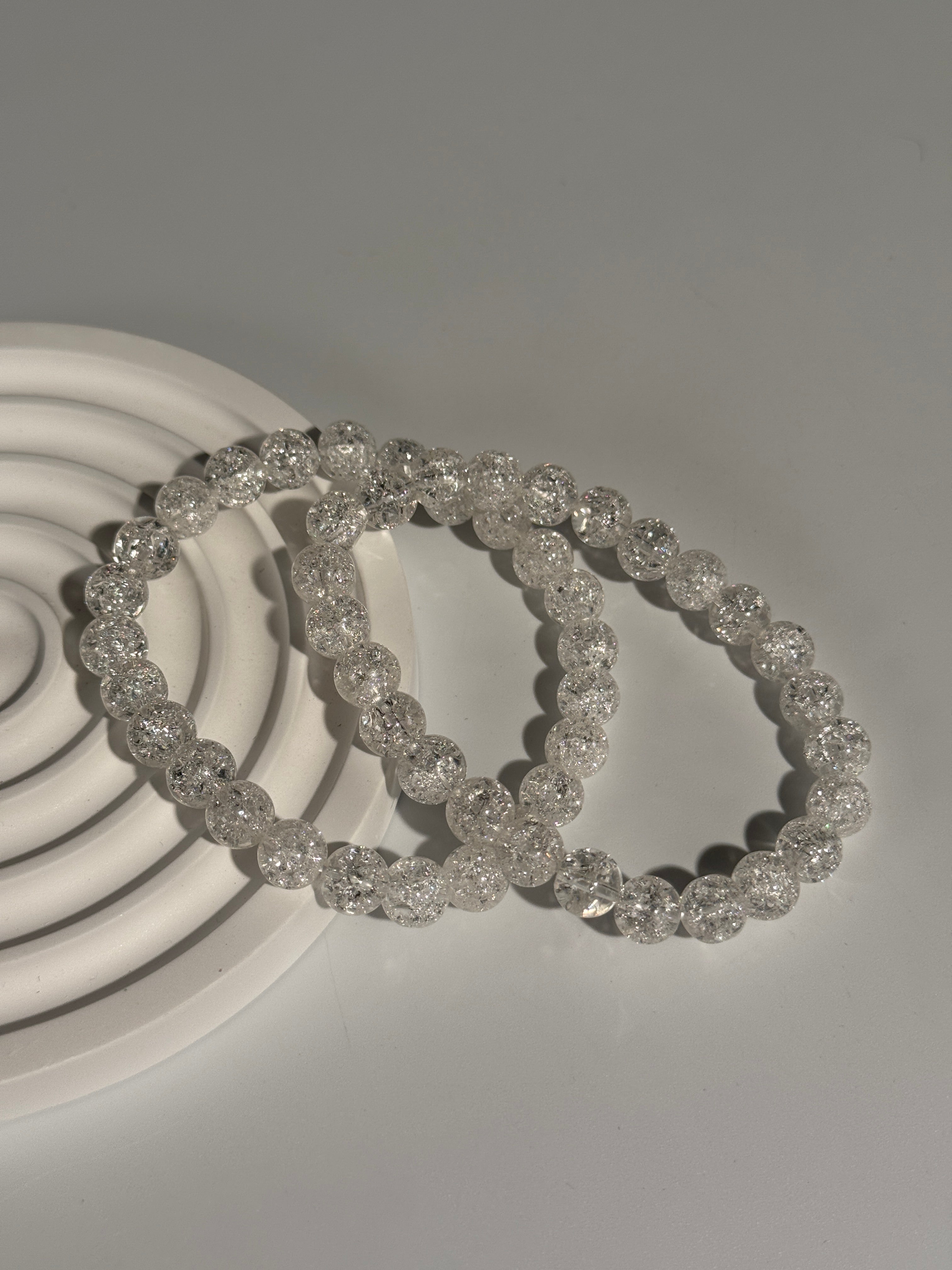 Crackle Quarz Kugelarmband