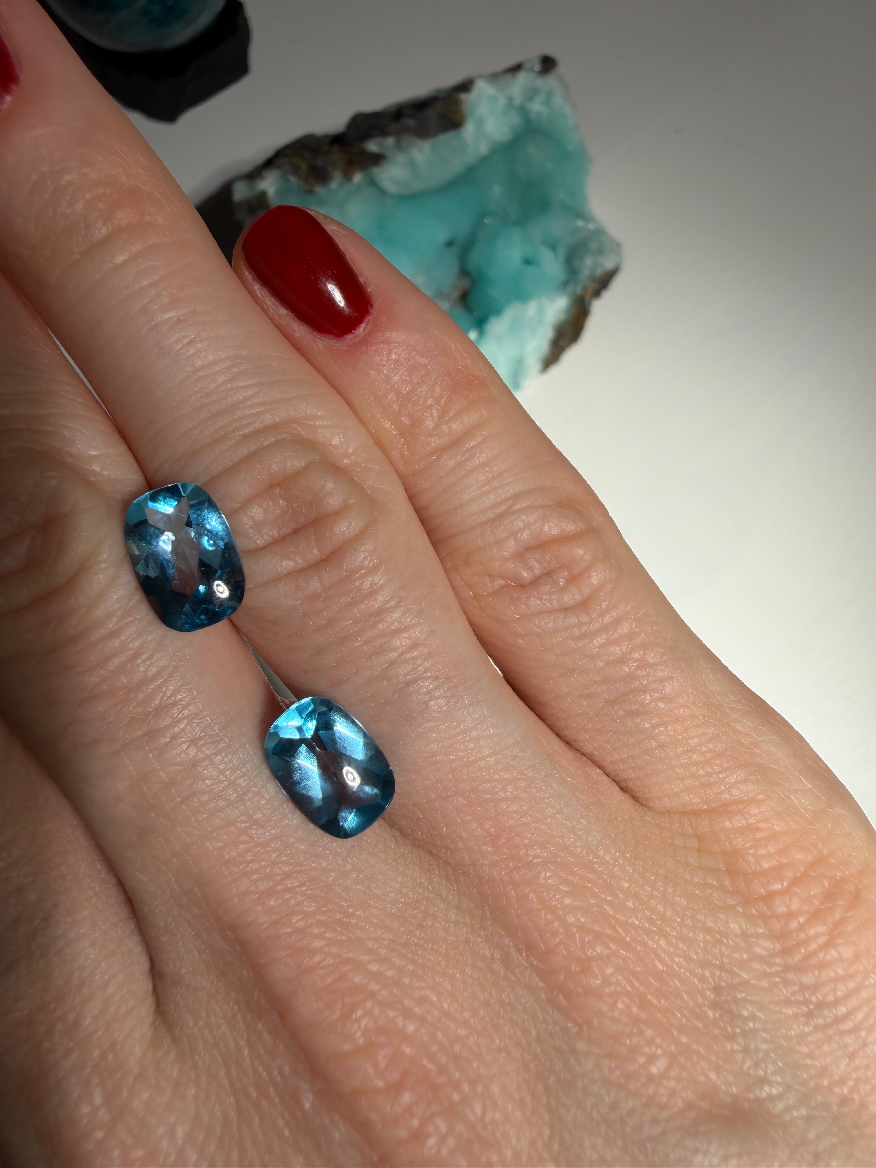 Blauer Topas | Paar | 6,08ct