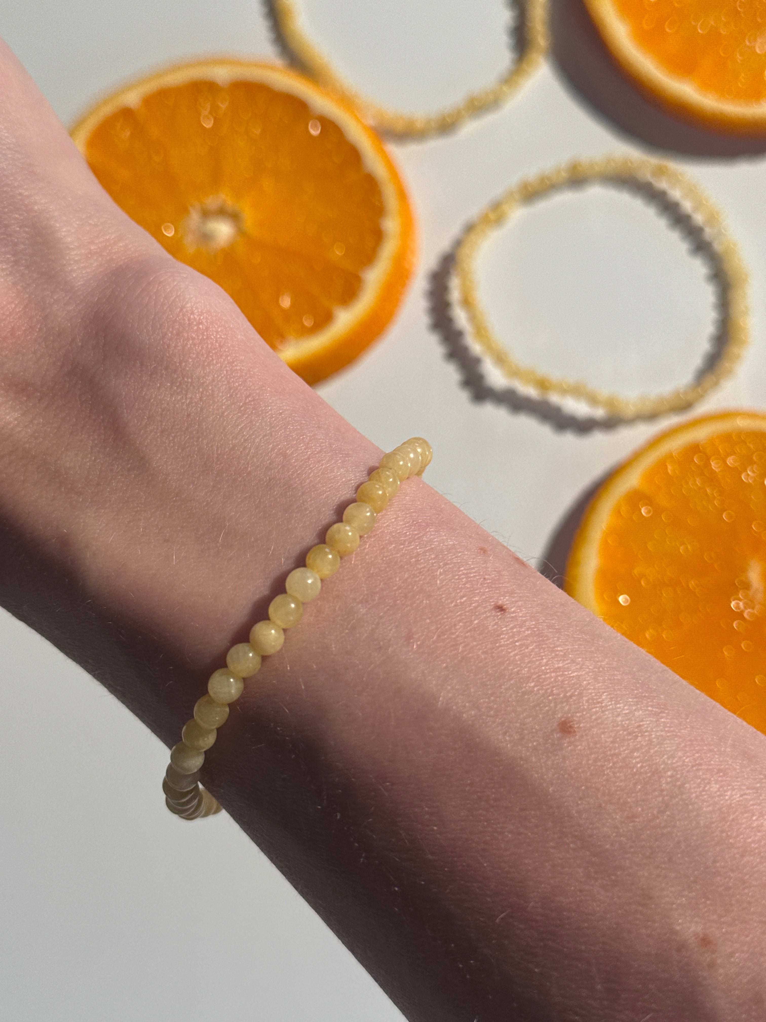 Orangencalcit Armband