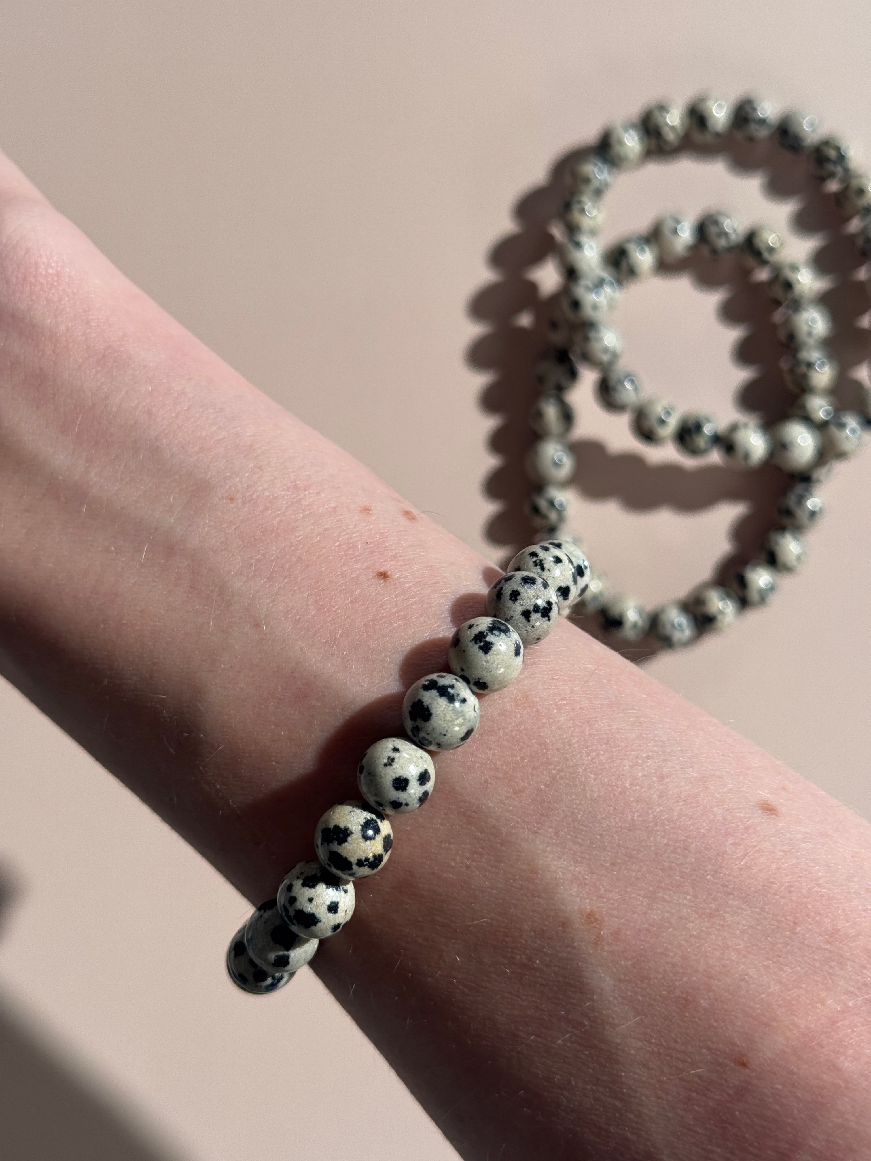 Dalmatiner Jaspis Kugelarmband