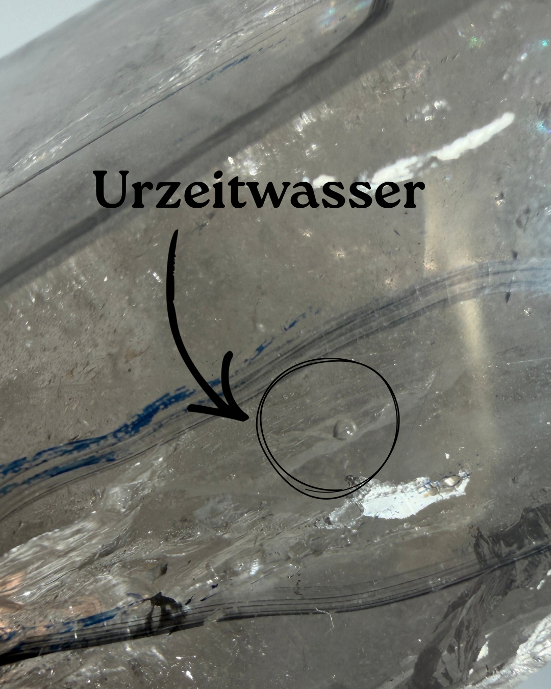 Enhydro Rauchquarz| Urzeitwasser im Stein | 2,2kg