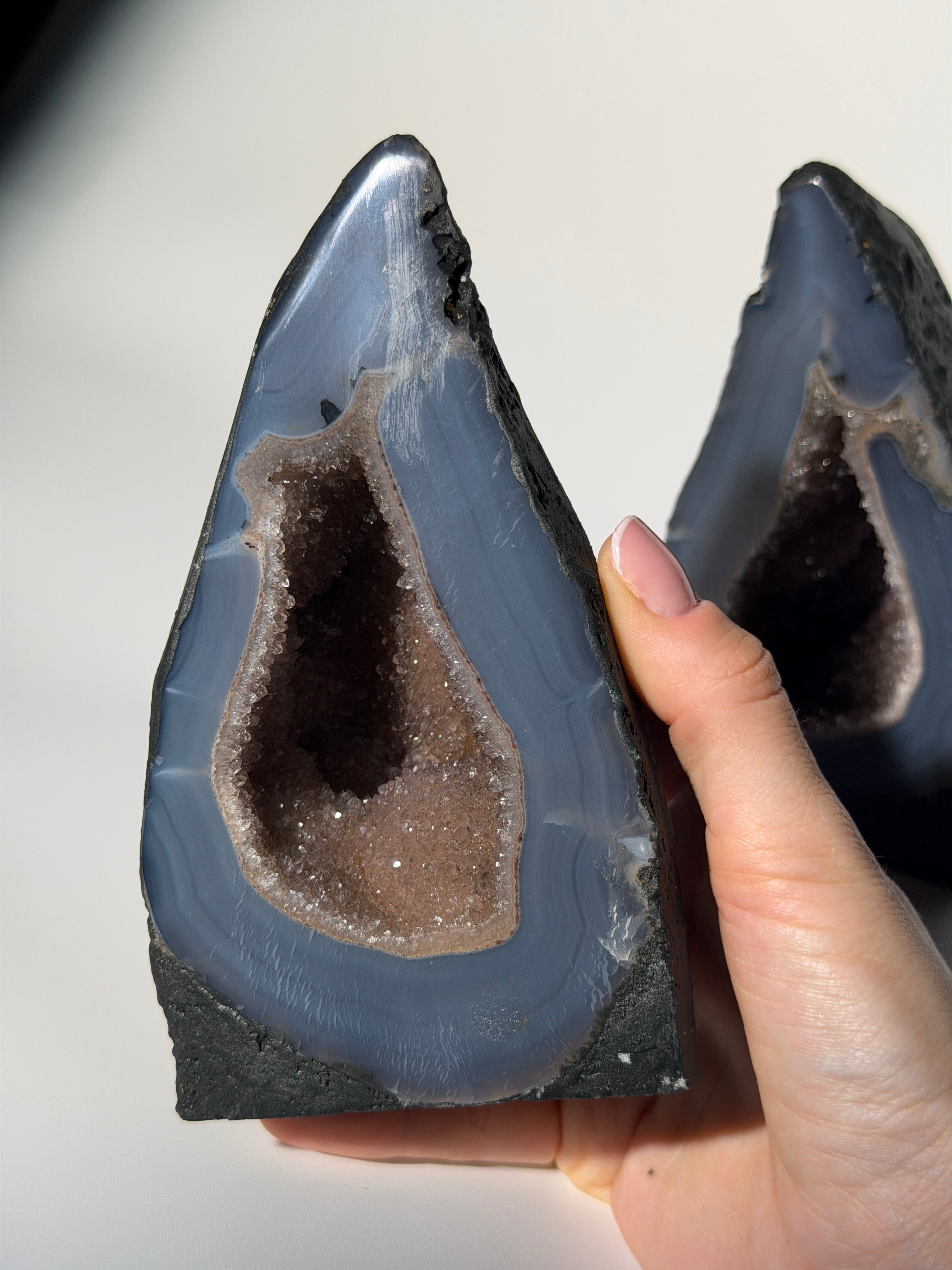 Druzy Achat Drusenpaar