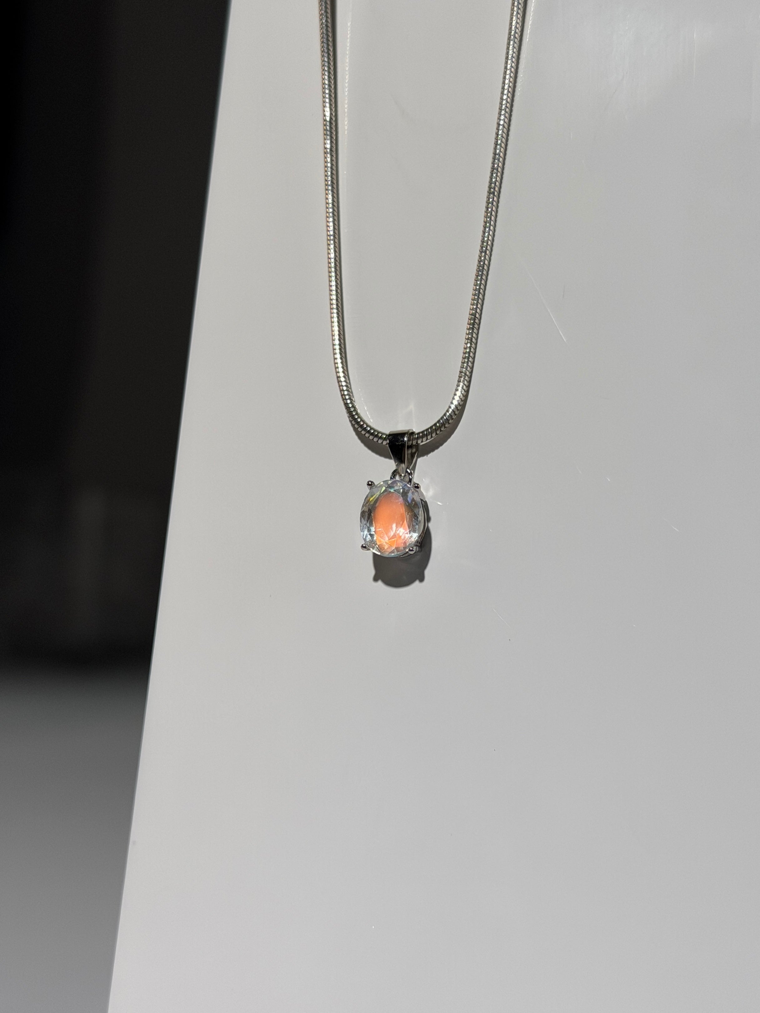 Madagaskar Mondstein Anhänger | Oval | 1