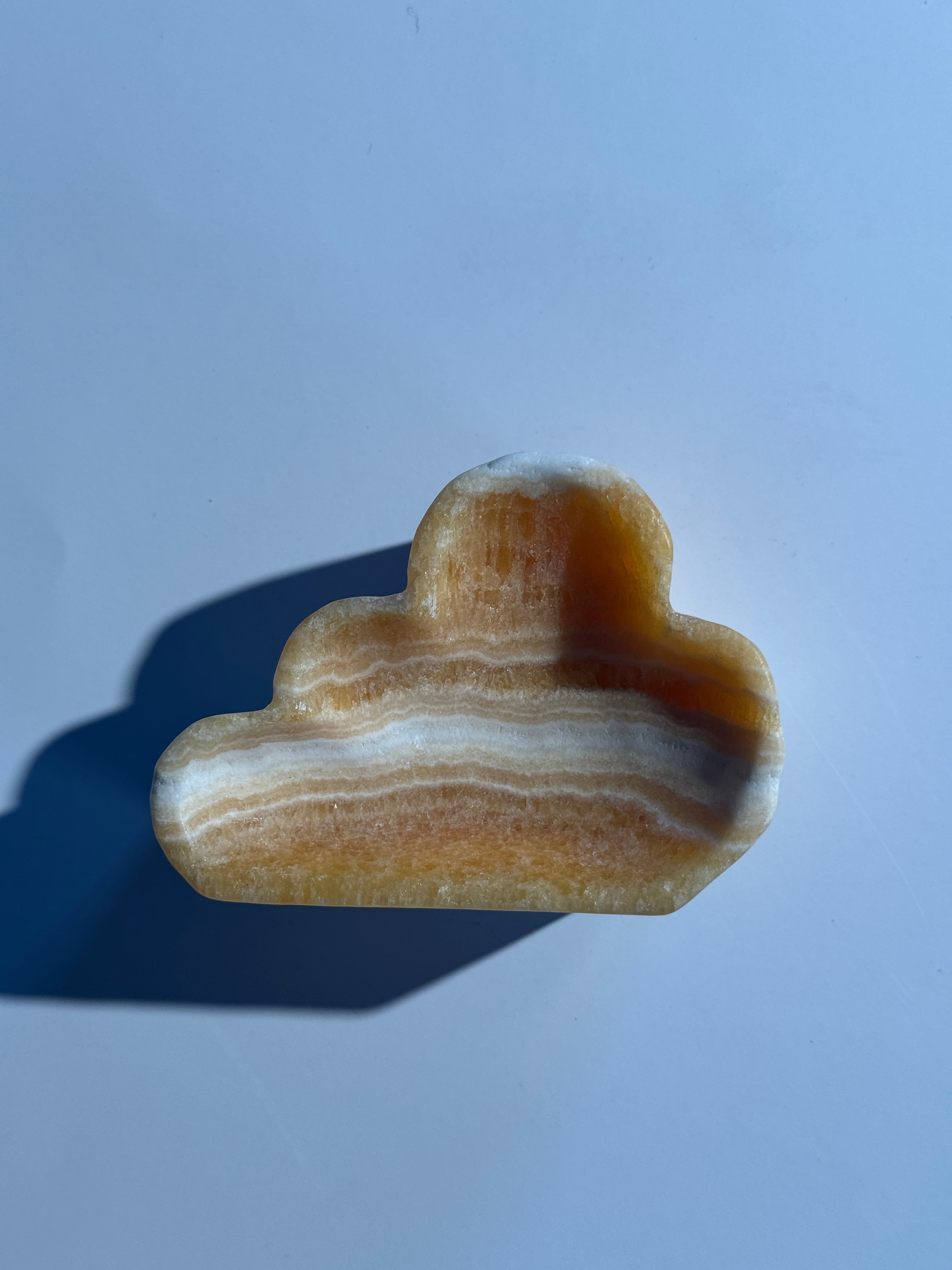 Orangencalcit Schale Wolke (kräftig)