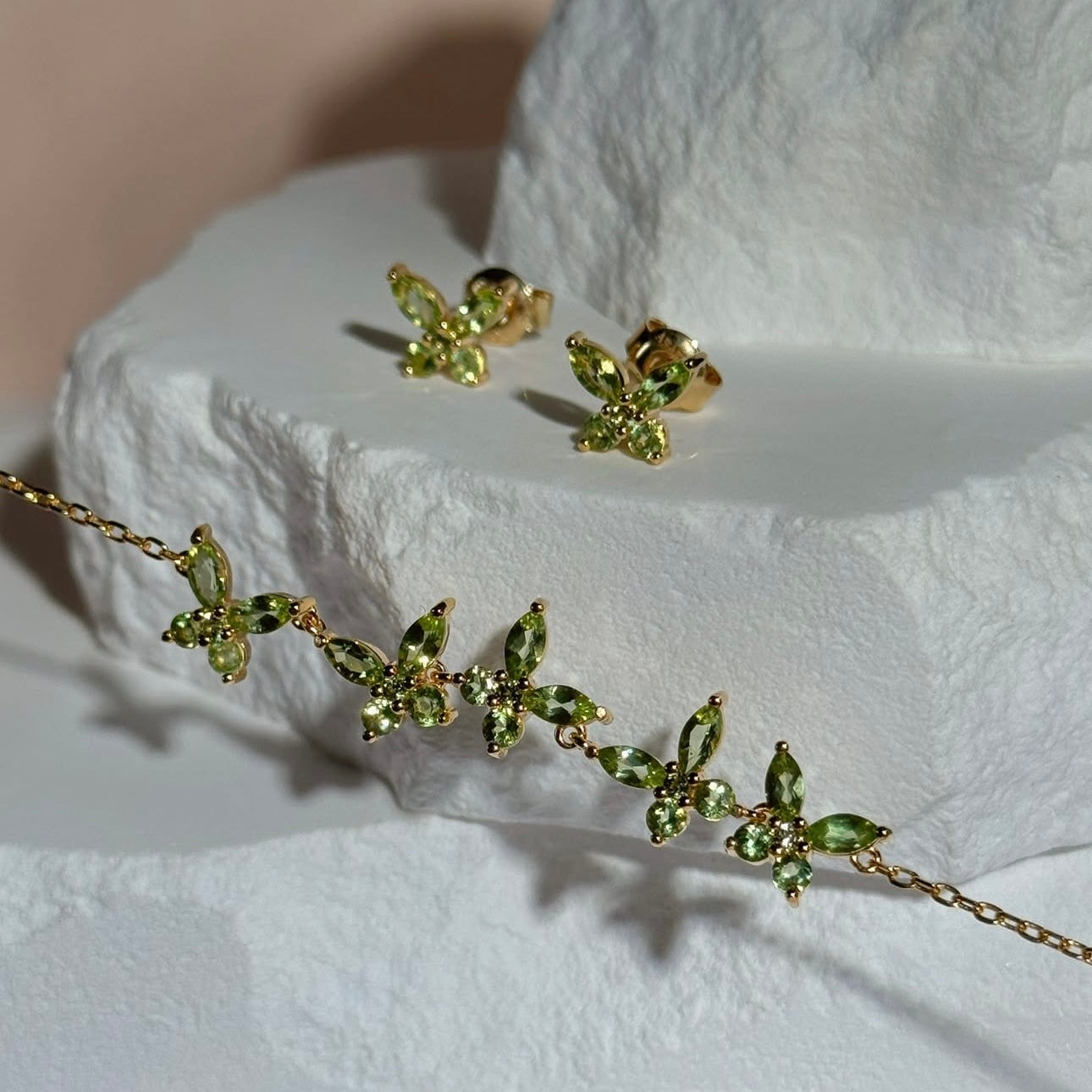 Peridot Armband „Butterfly“
