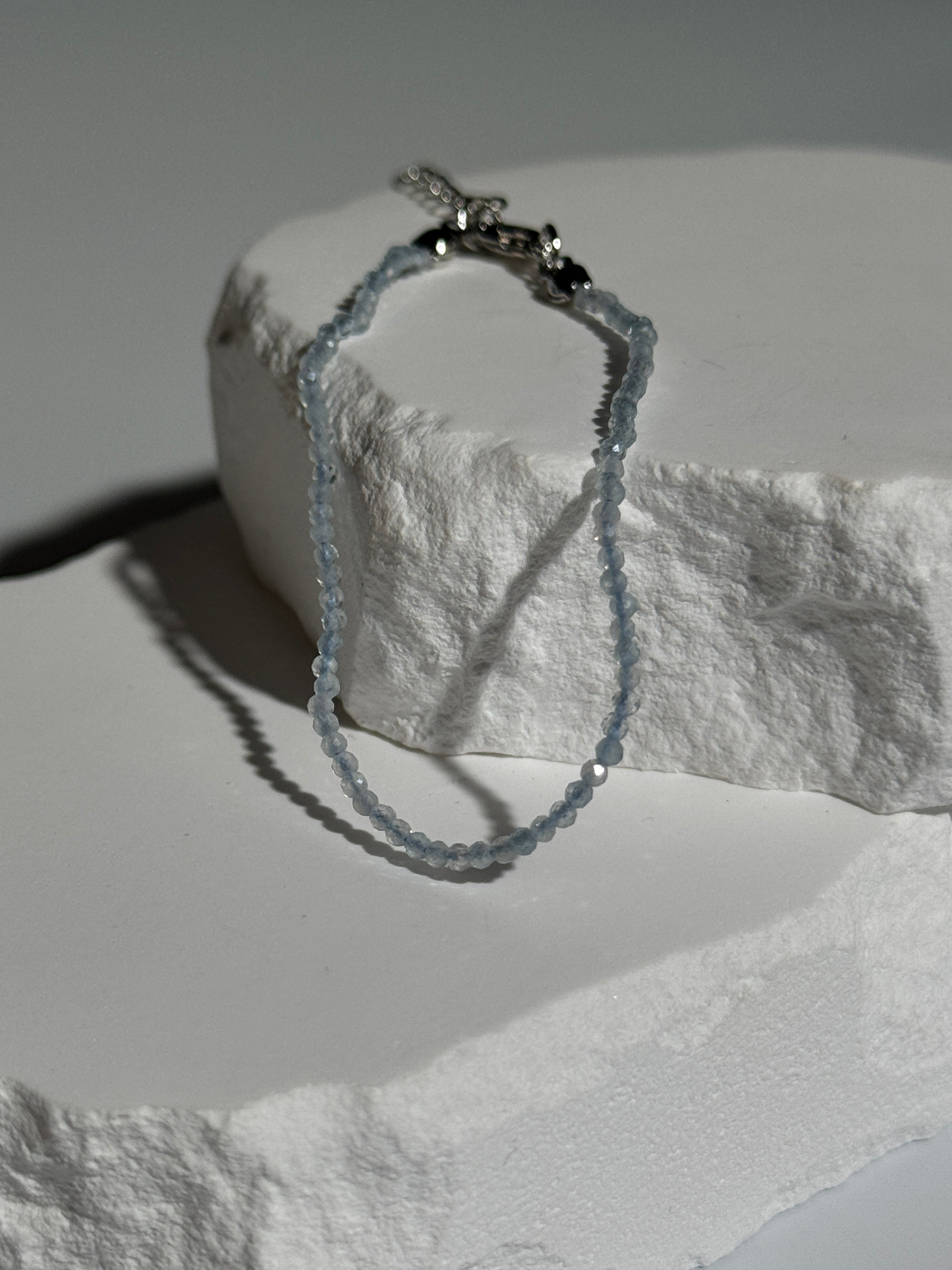 Aquamarin Armband mit Verlängerung