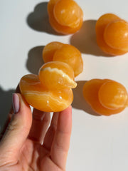 Orangen Calcit Ente