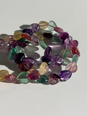 Regenbogenfluorit Herzarmband