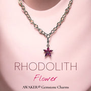 Flower Charm - Rhodolith