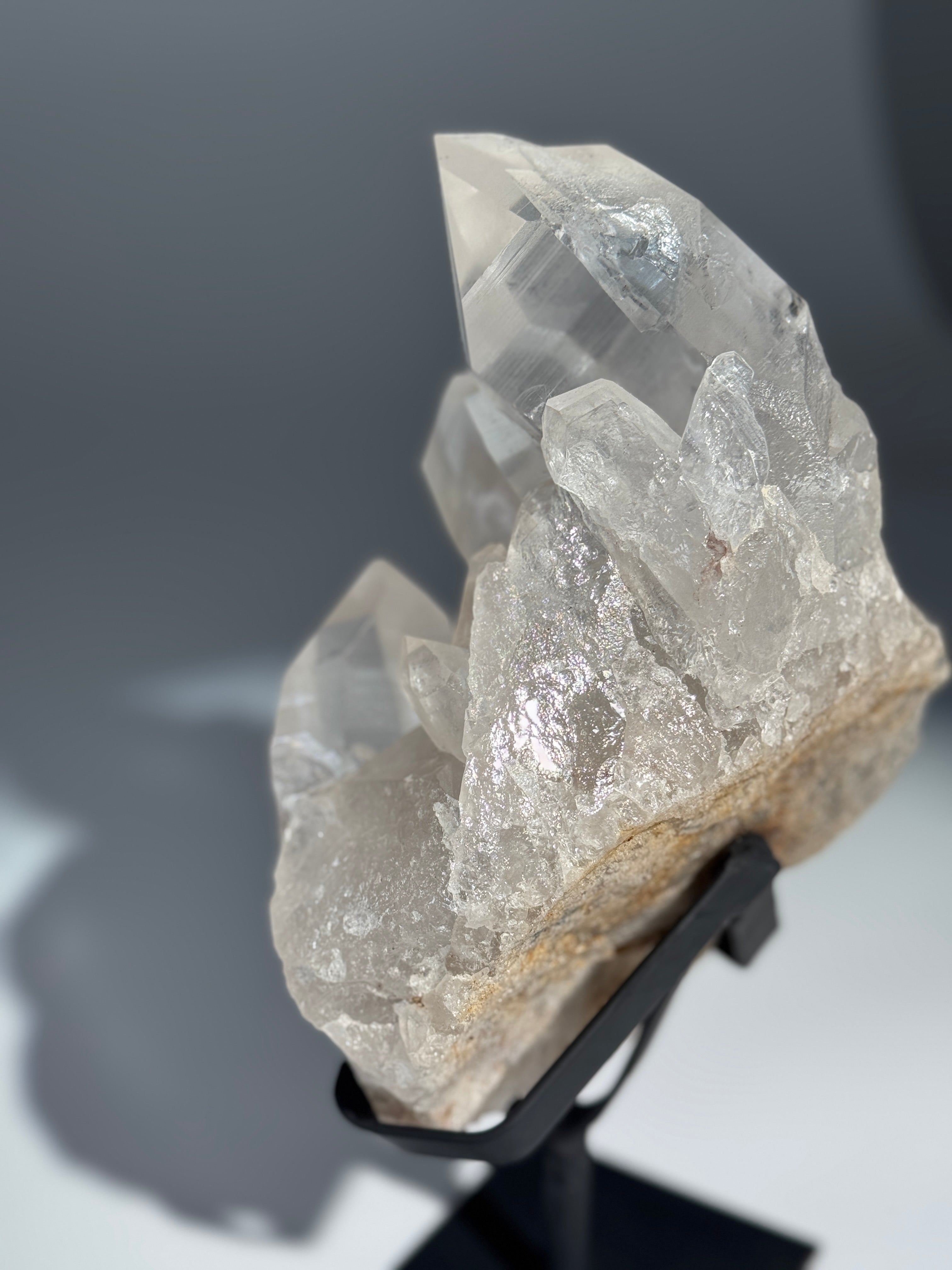 Bergkristall Cluster auf Halterung XL
