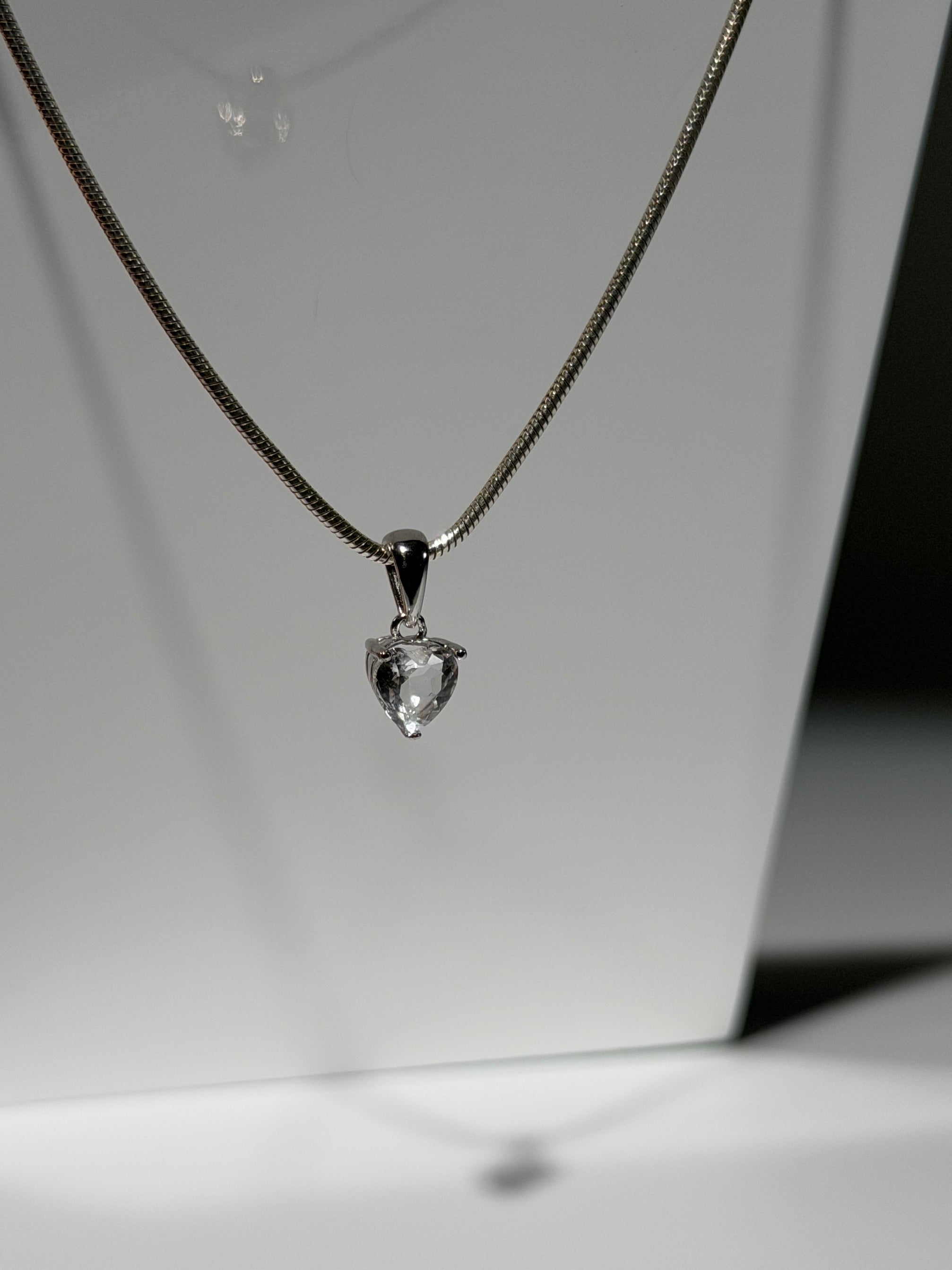 Bergkristall Anhänger - Heart | 925 Sterling Silber