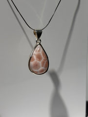 Pink Larimar / Natrolith Anhänger | High Quality | 925 Sterling Silber