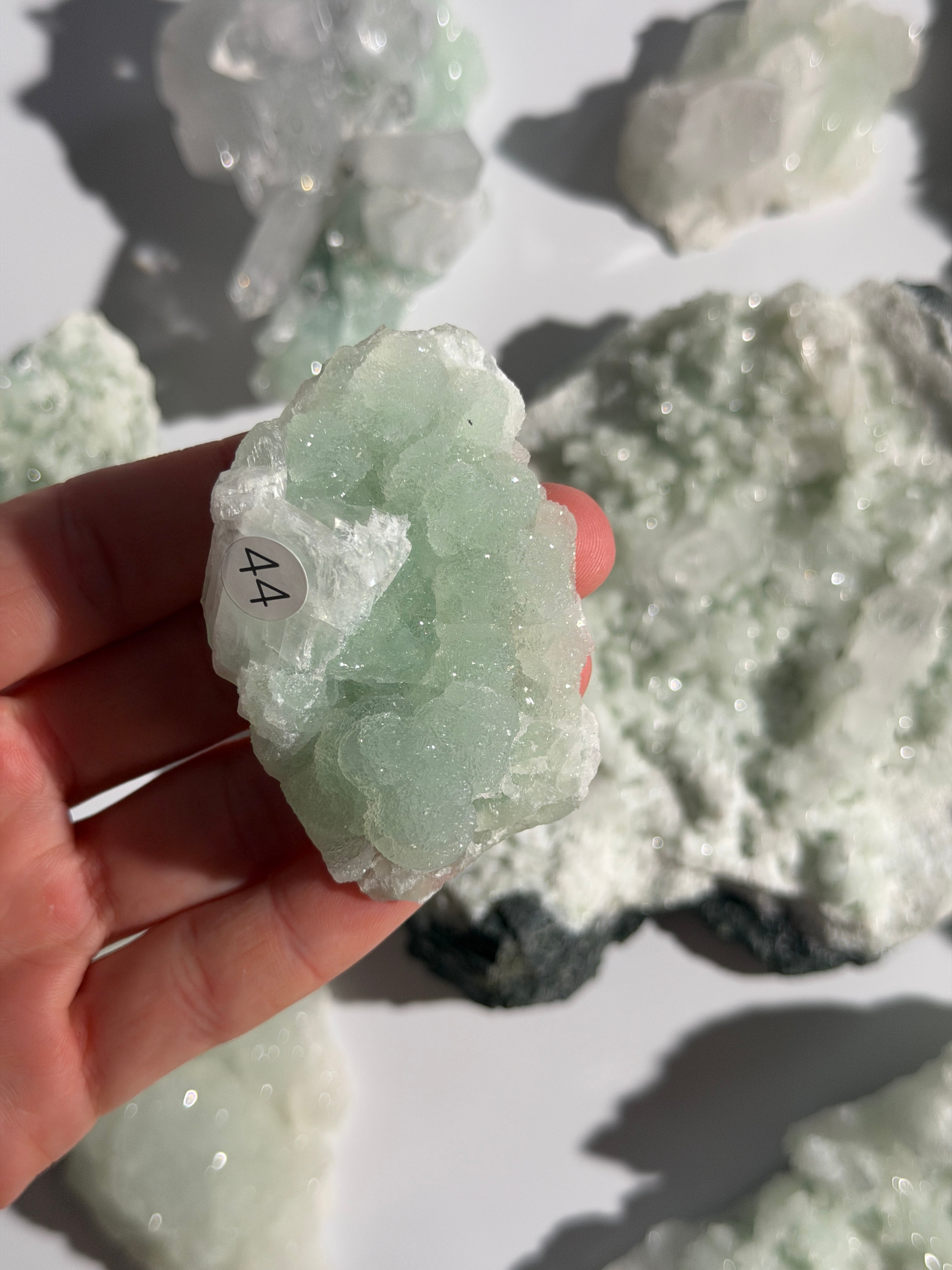 Prehnit mit Quarz Cluster | Rare