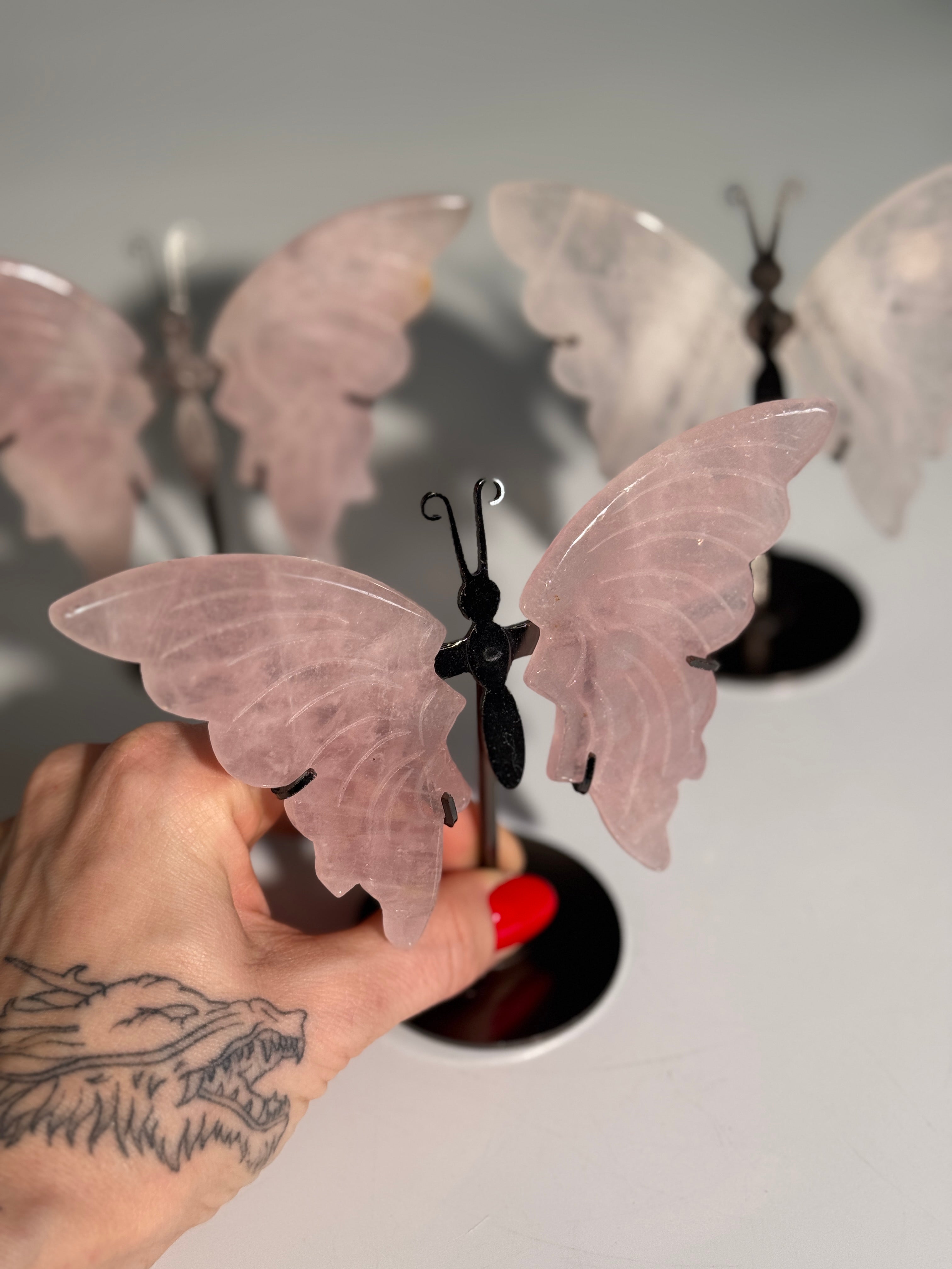 Rosenquarz Schmetterling