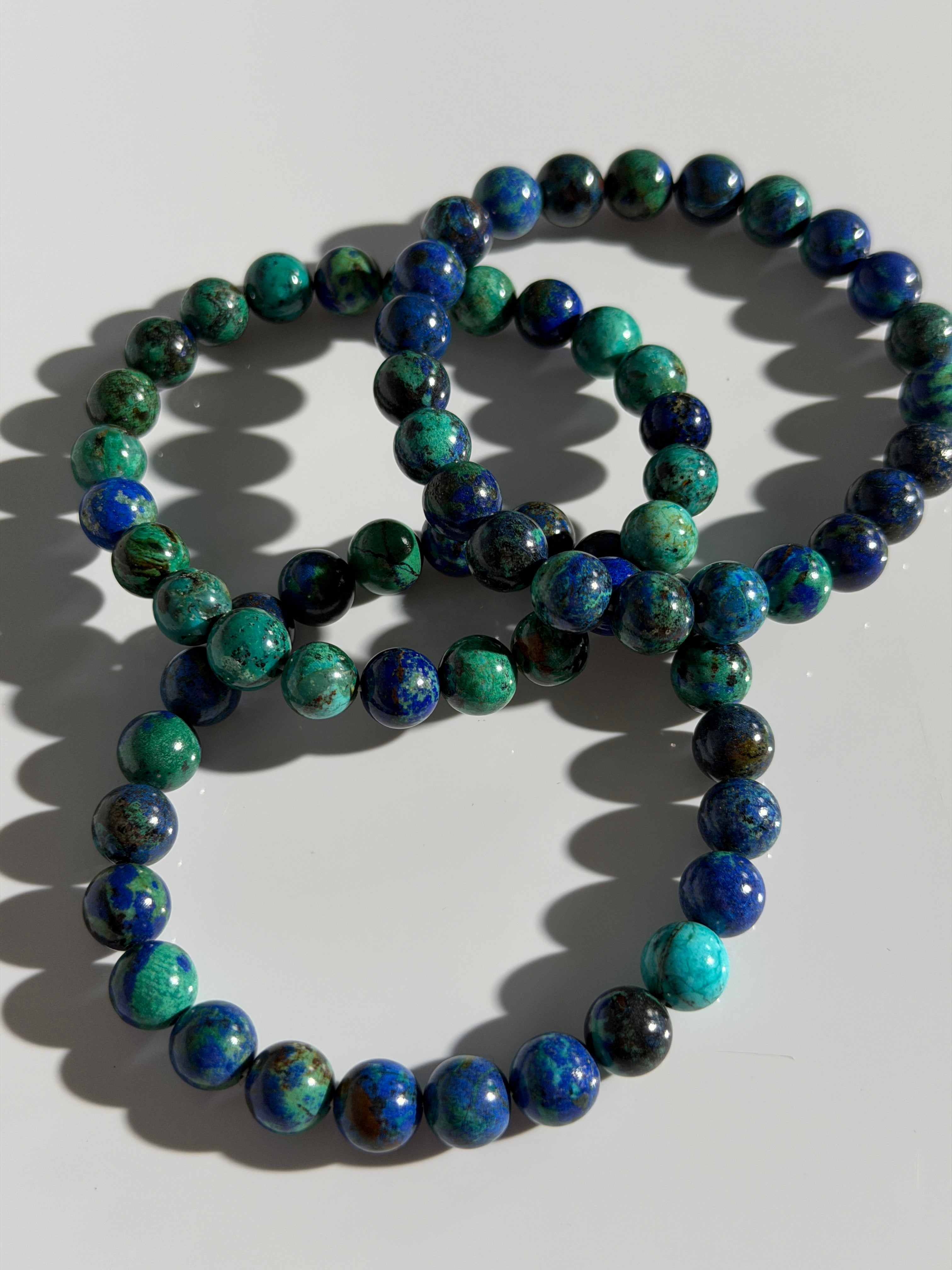 Azurit mit Malachit Kugelarmband