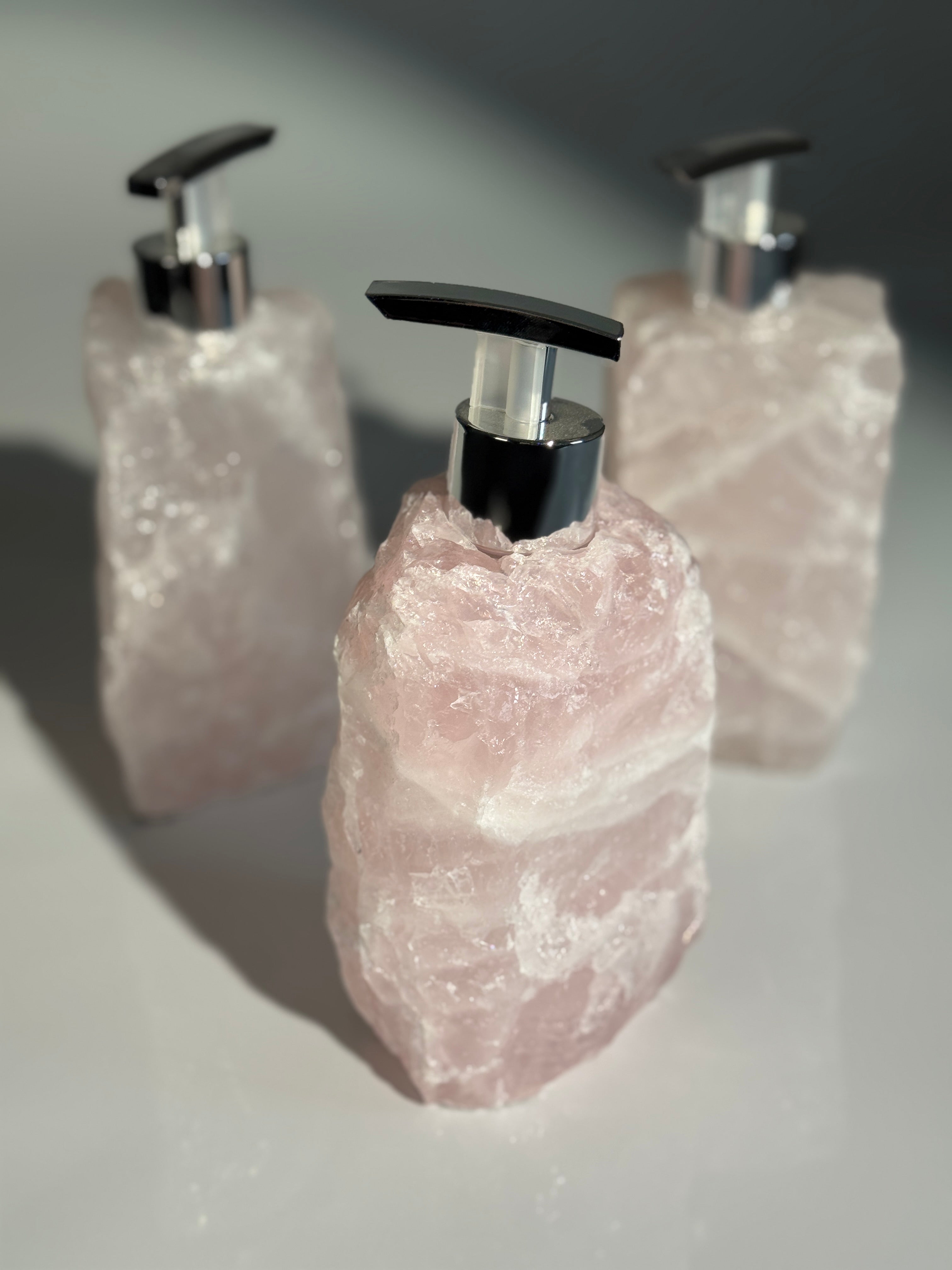 Rosenquarz Seifenspender