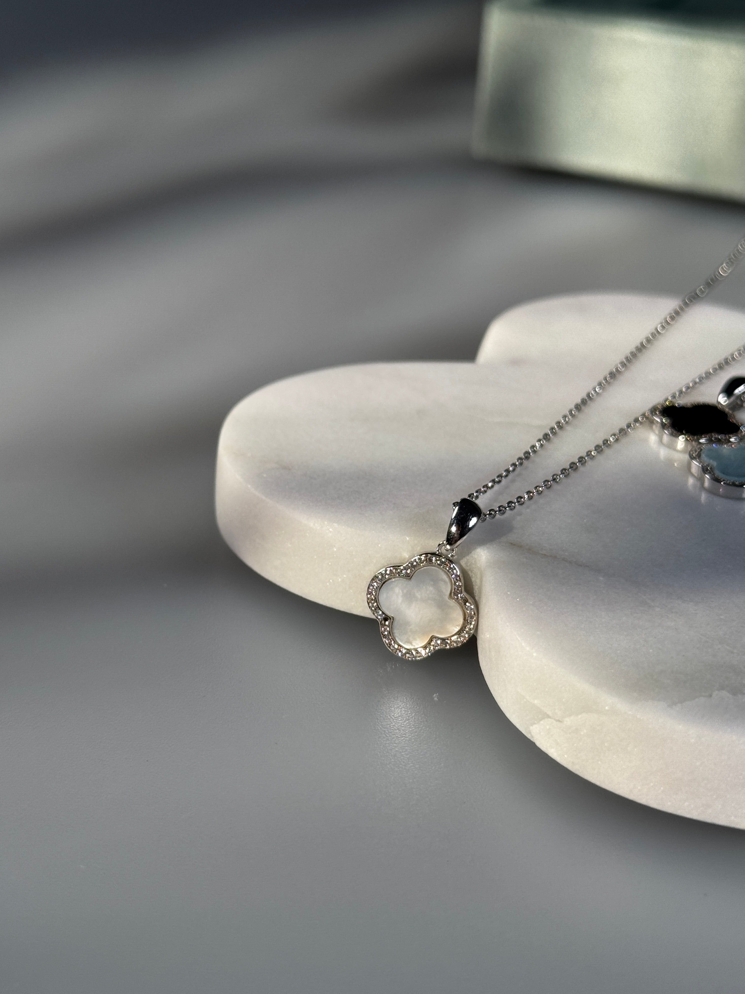 Kleeblatt Kette Silber SALE