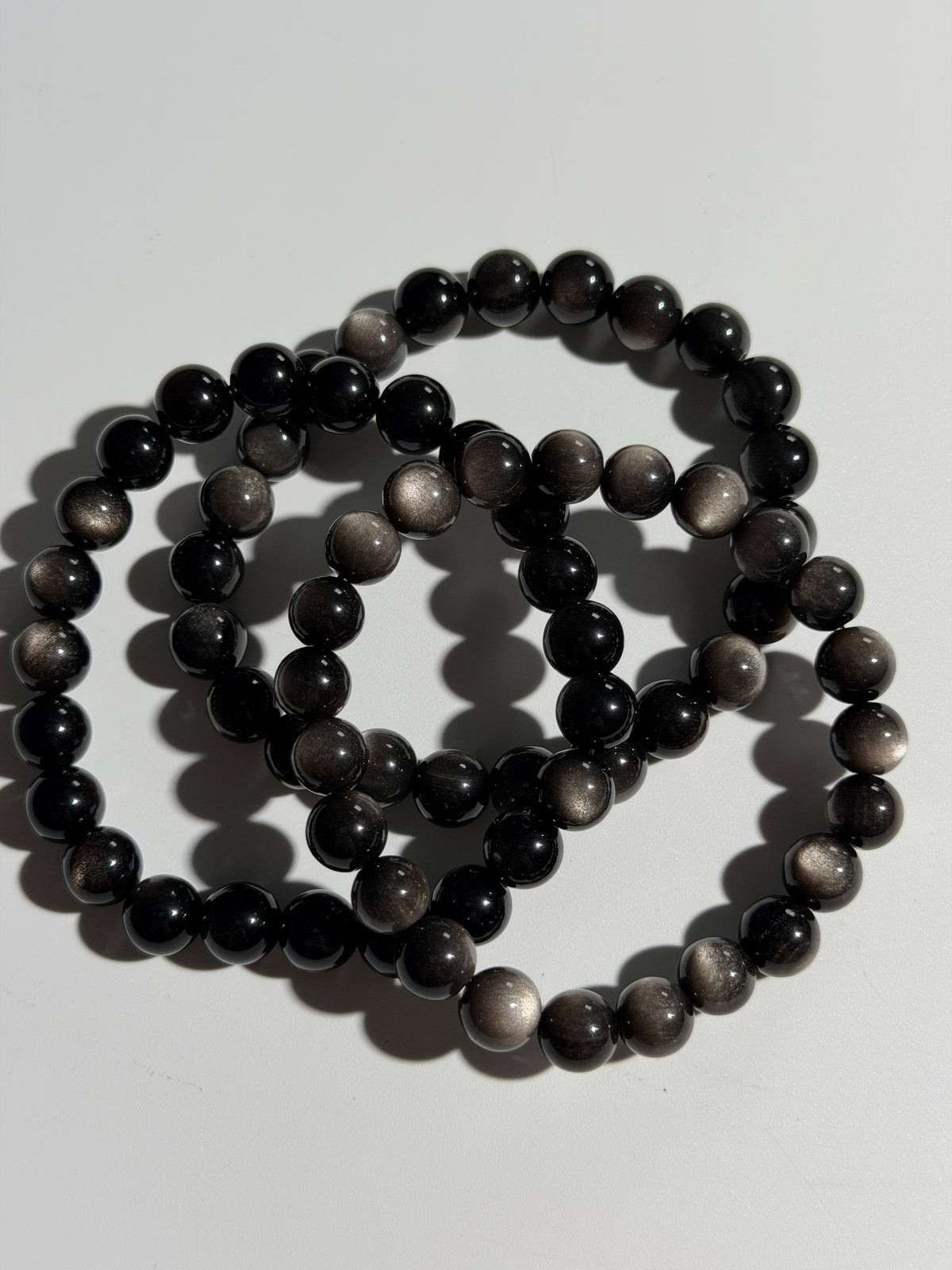 Silber Obsidian Armband