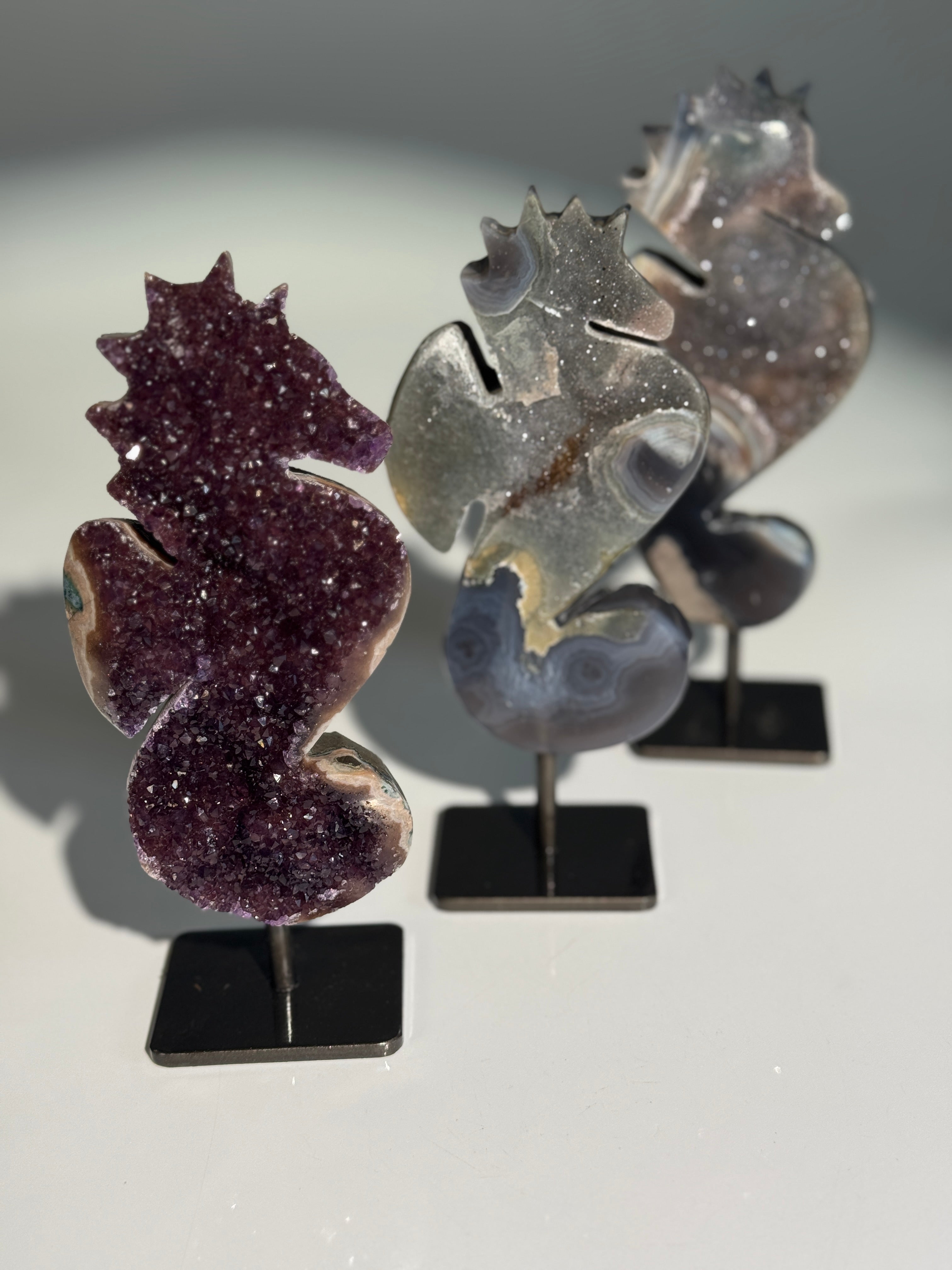 Amethyst / Achat Seepferdchen