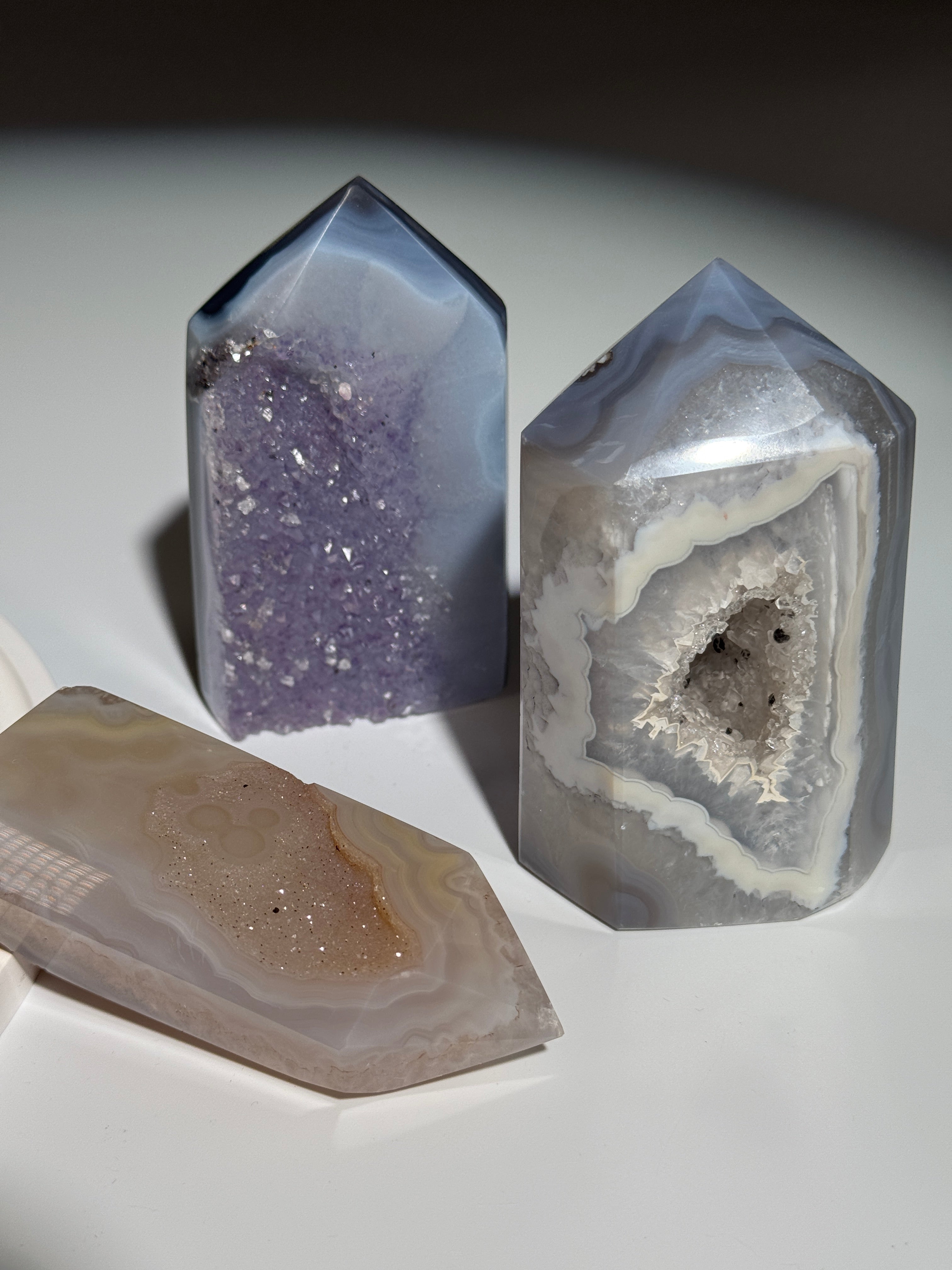 Druzy Achat Turm Medium