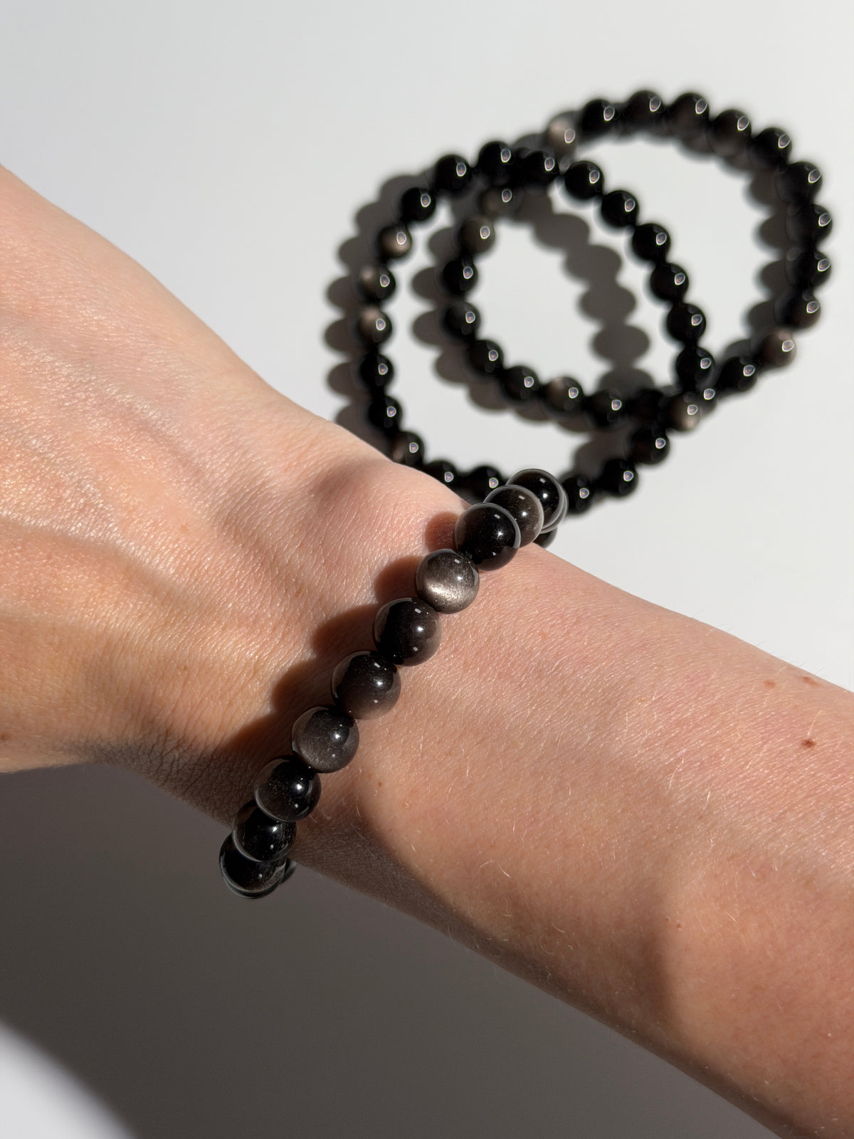 Silber Obsidian Armband