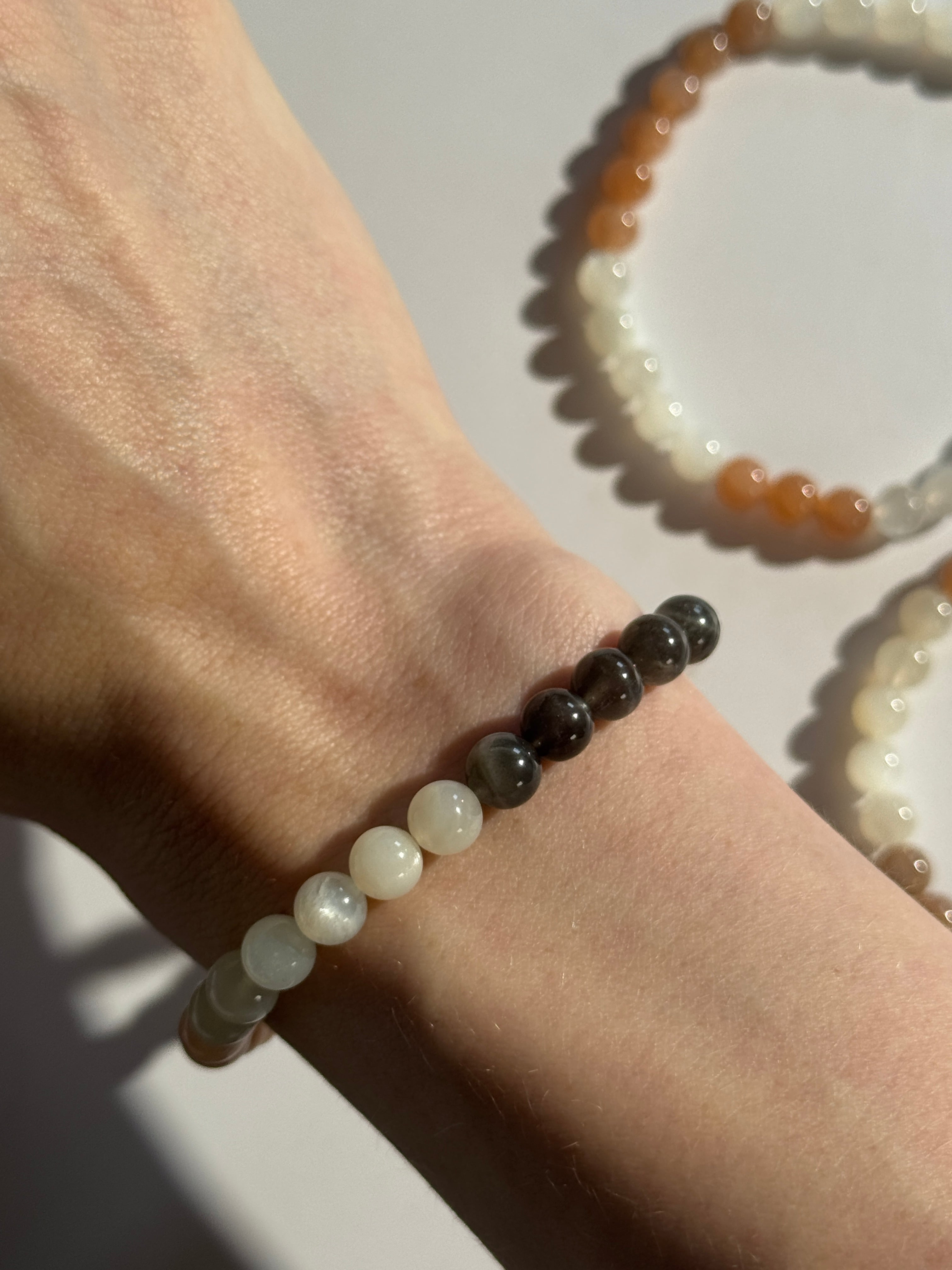 Mondstein Bunt Kugelarmband