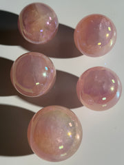 Angel Aura Rosenquarz Kugel