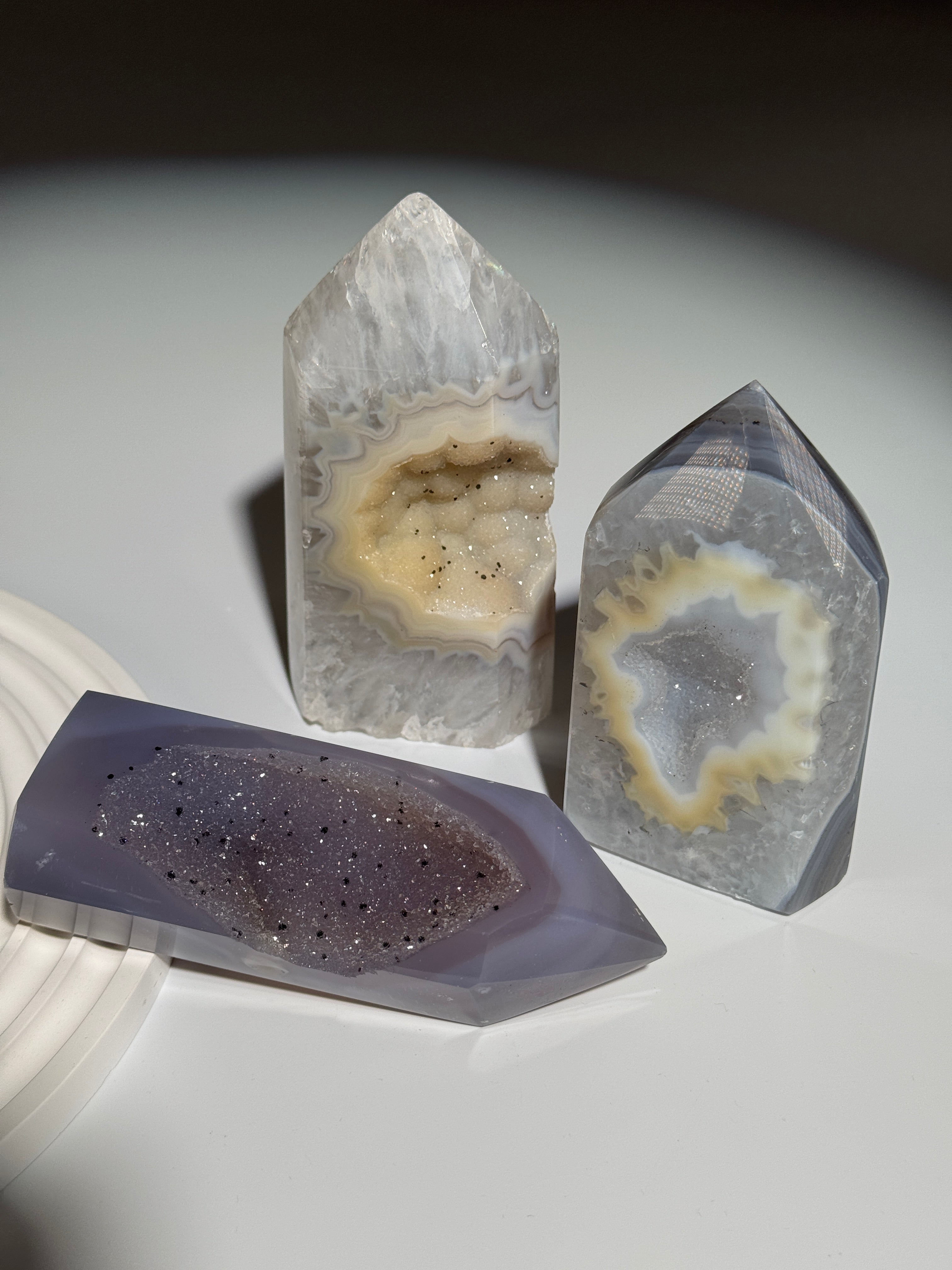 Druzy Achat Turm Large